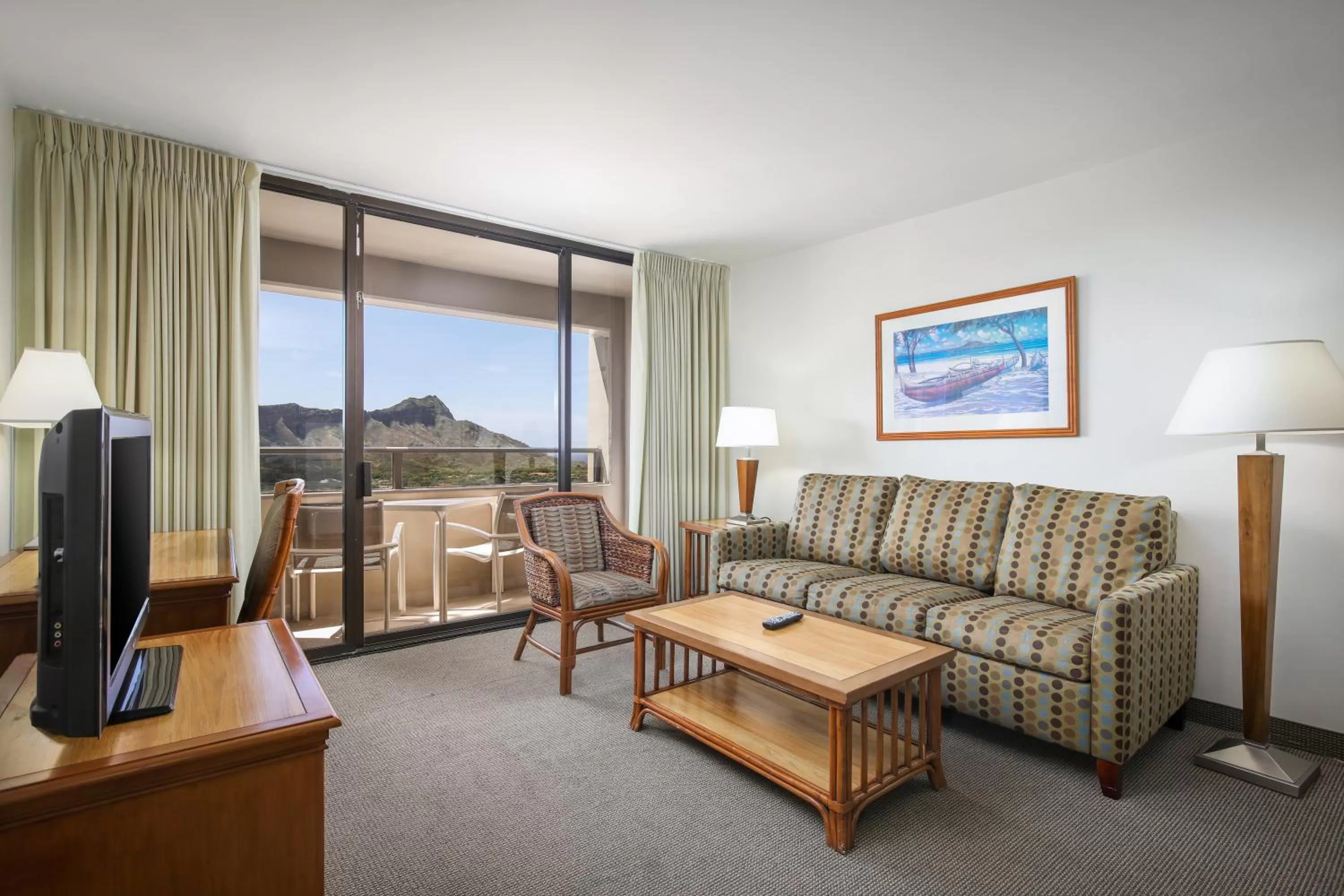 Living room in Aston Waikiki Sunset