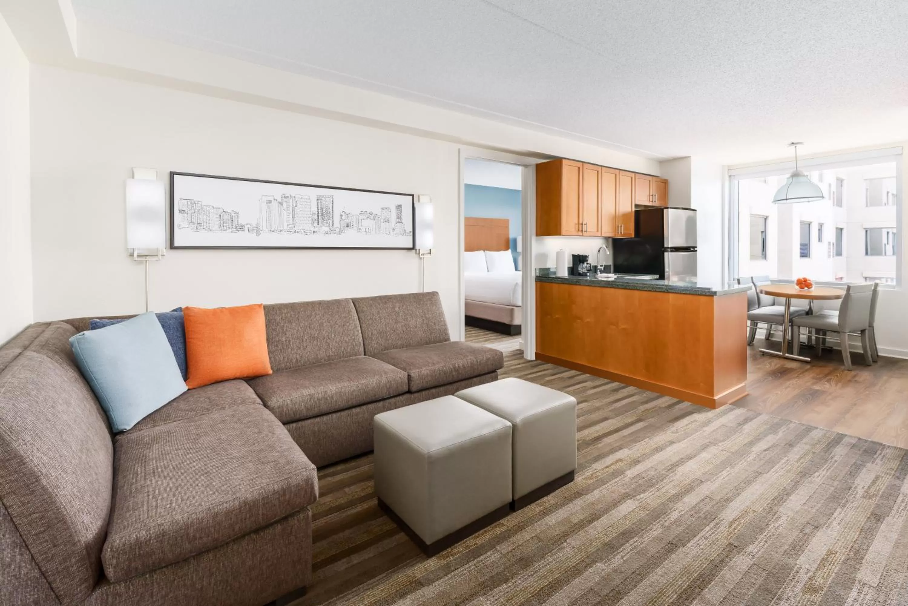Living room in Hyatt House Fort Lauderdale Airport/Cruise Port