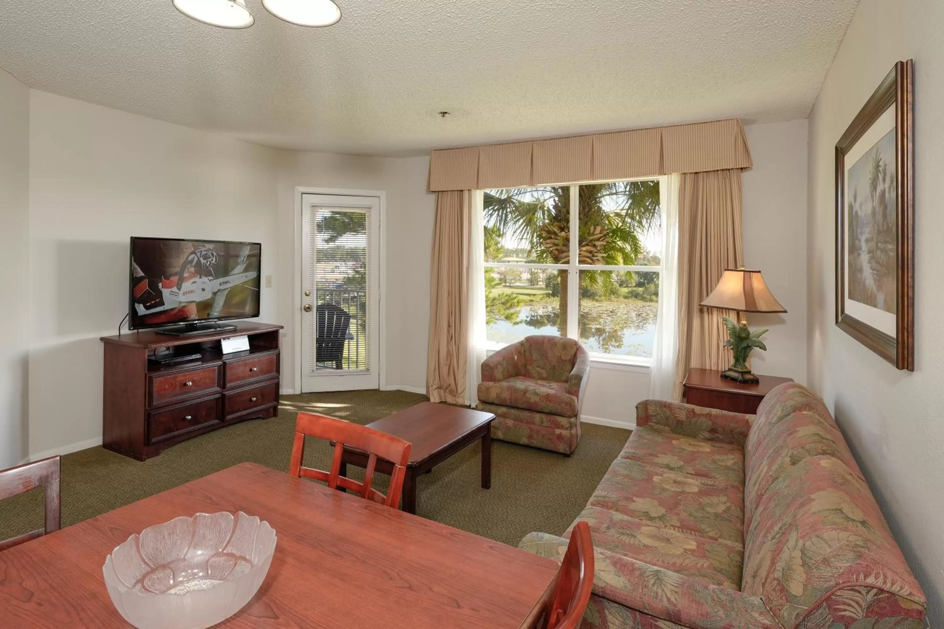 Living room in Parc Corniche Condominium Suites
