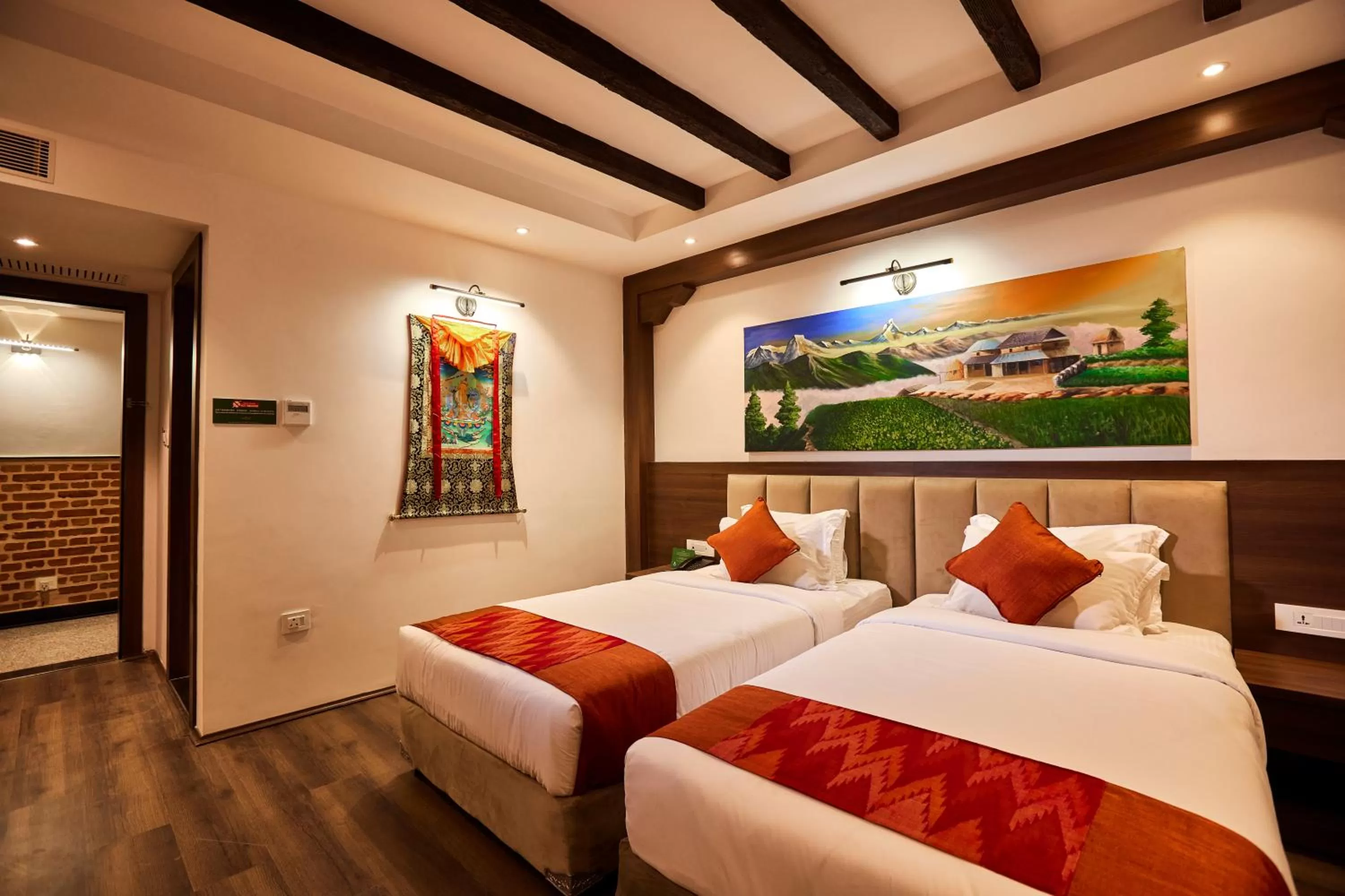 Photo of the whole room, Bed in Kantipur Village