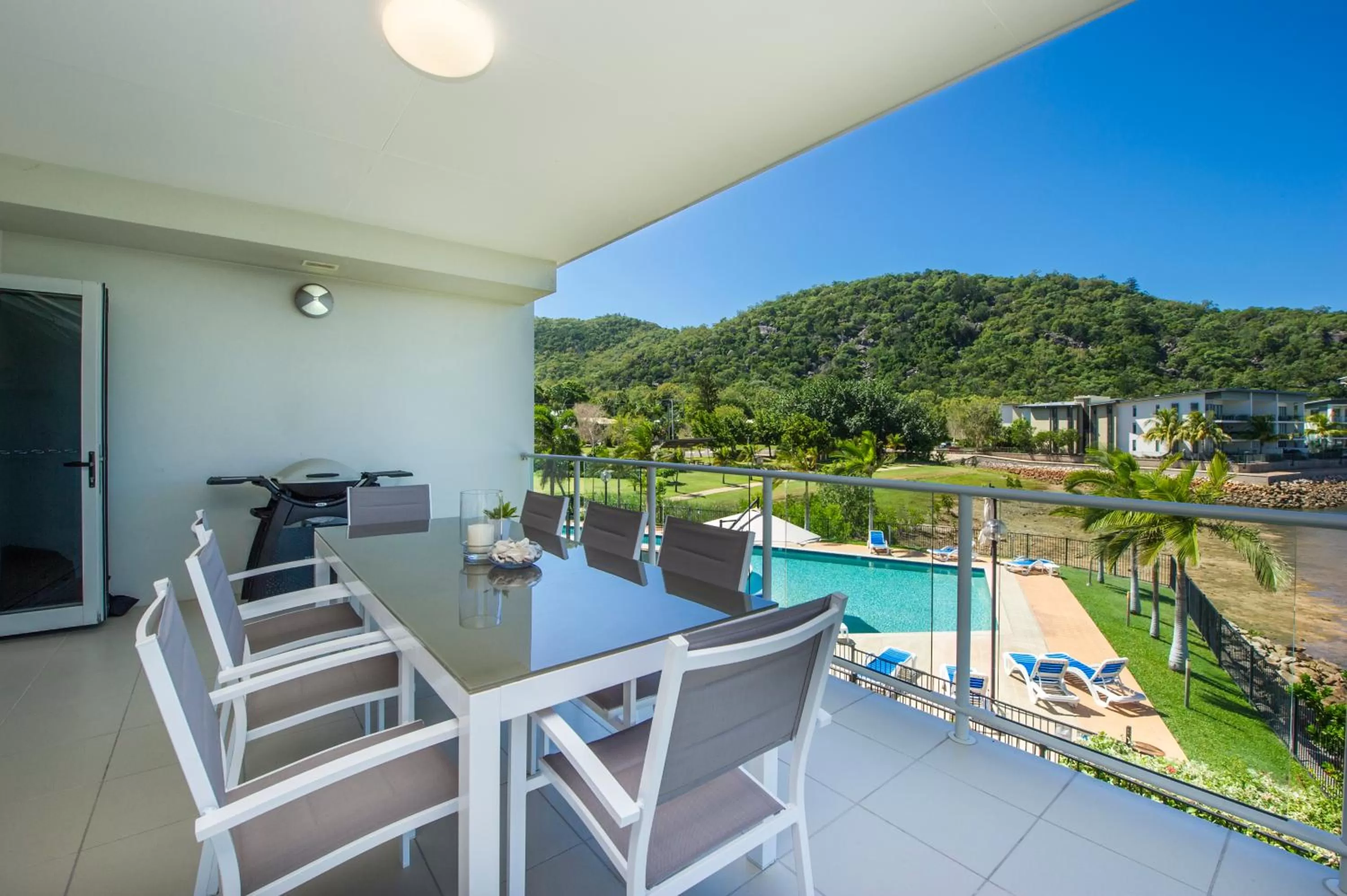 Pool View in Beachside Magnetic Harbour Apartments