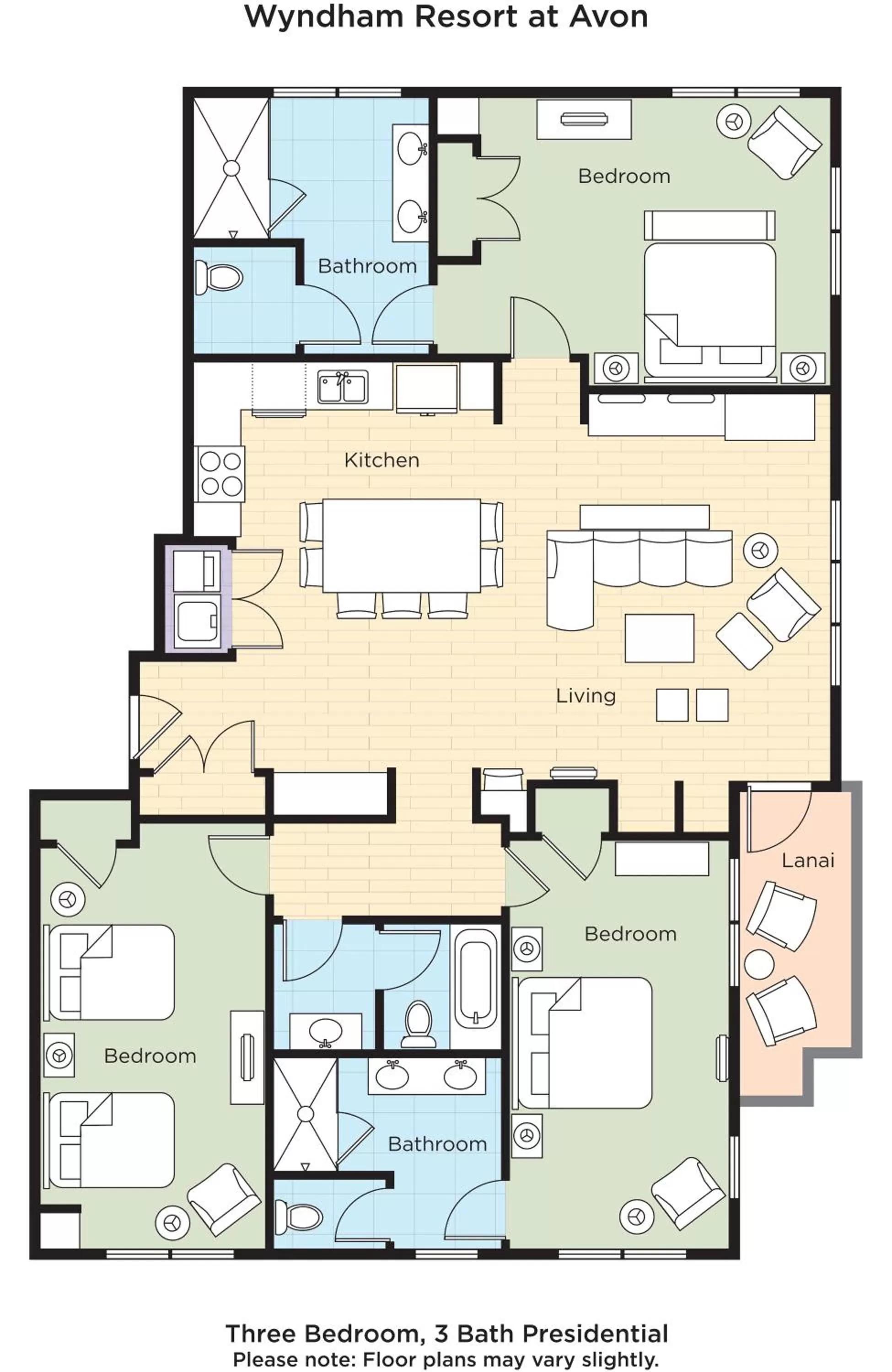 Floor plan in Club Wyndham Resort at Avon