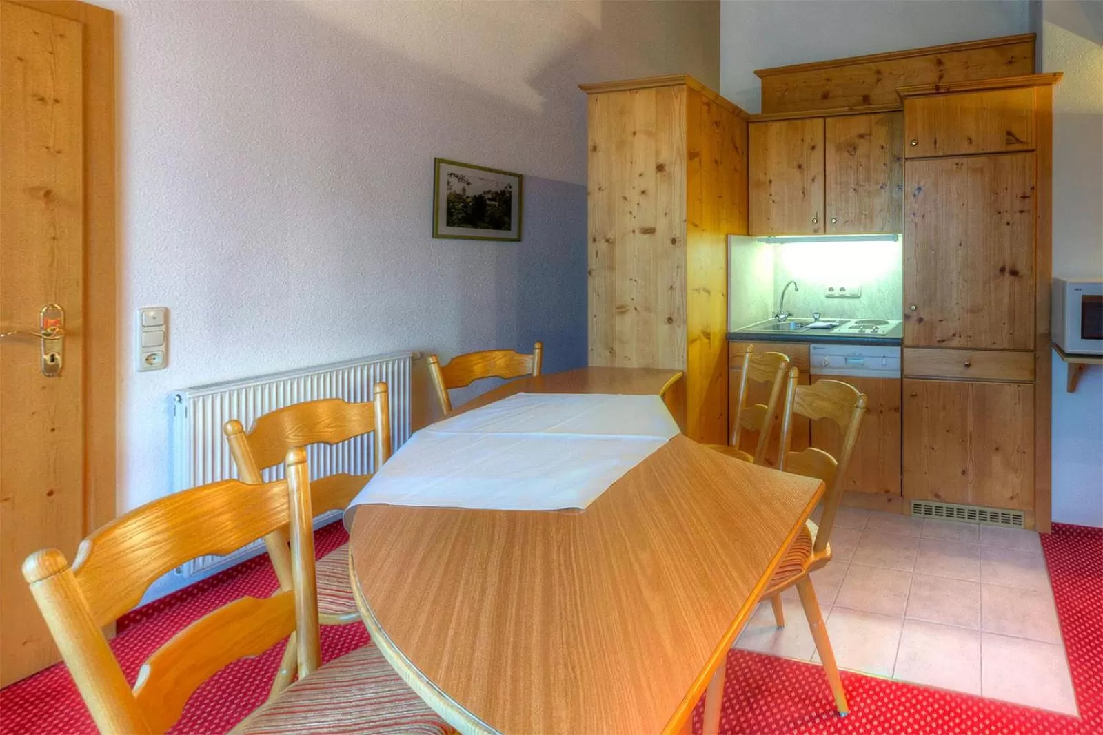Kitchen or kitchenette, Bed in Residenz Hopfensee
