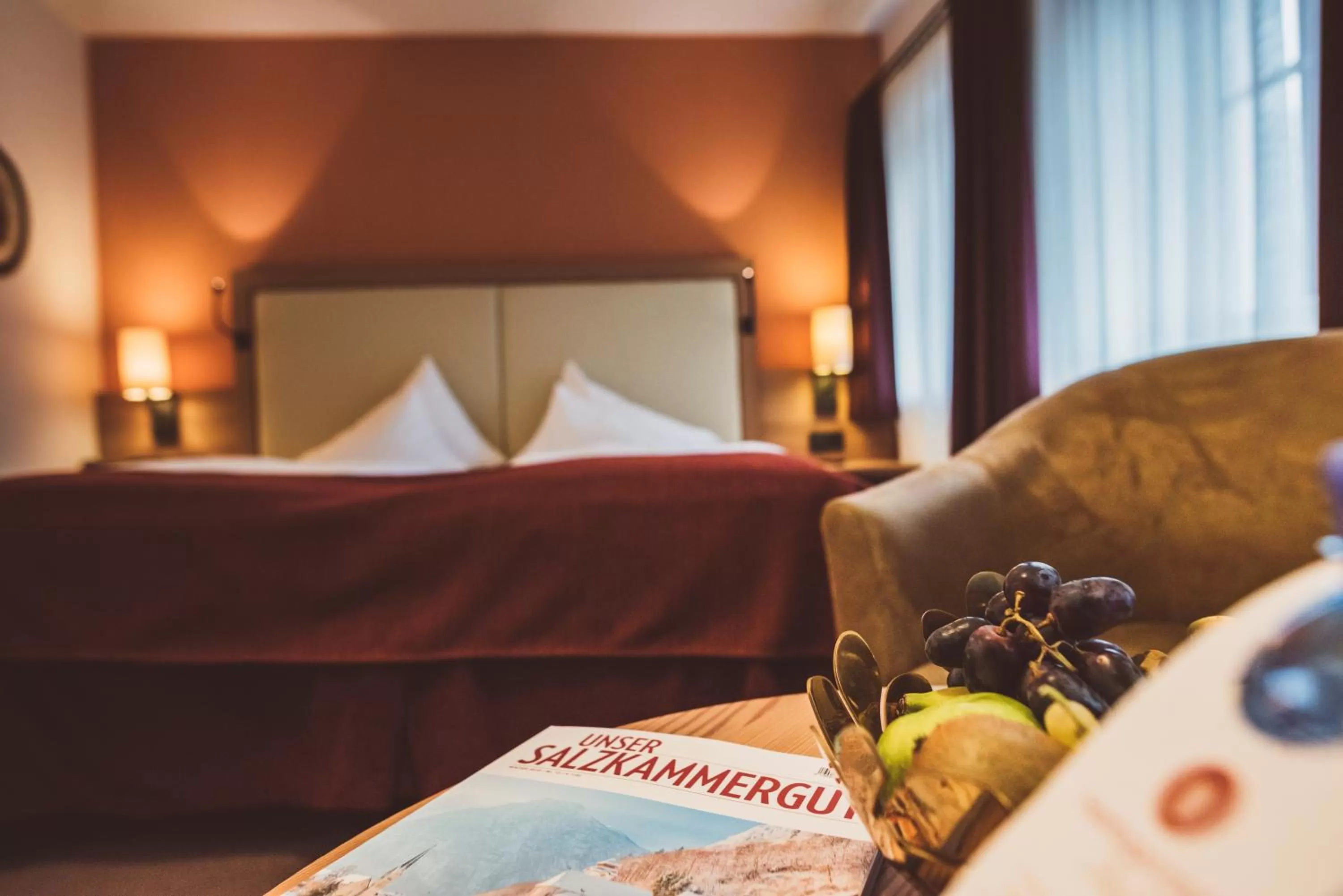 Photo of the whole room, Bed in Heritage Hotel Hallstatt