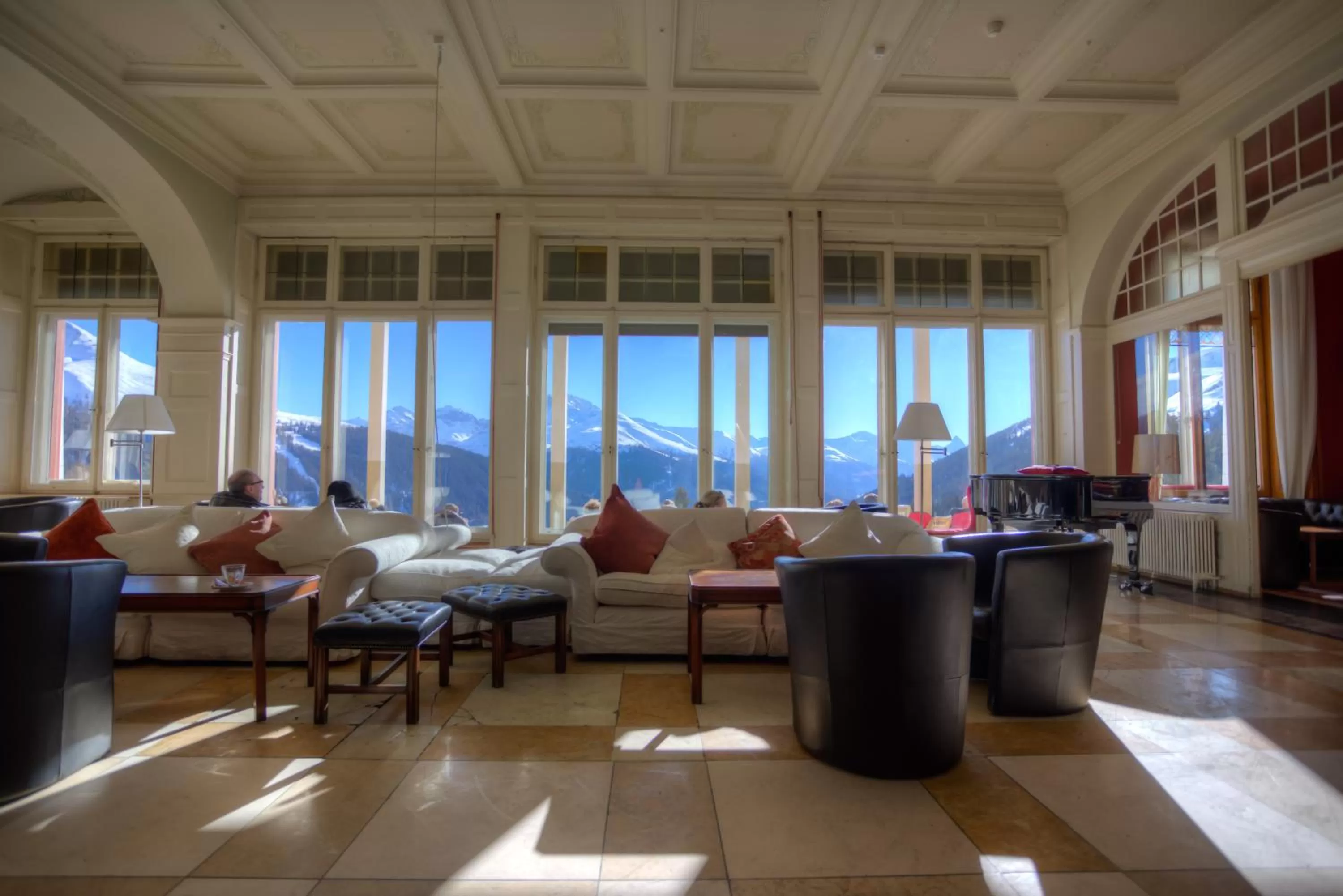 Lobby or reception in Schatzalp Hotel