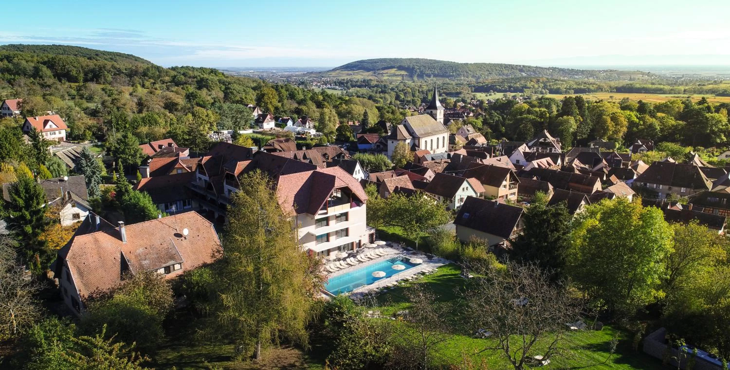 Bird's eye view in Hostellerie Des Châteaux & Spa