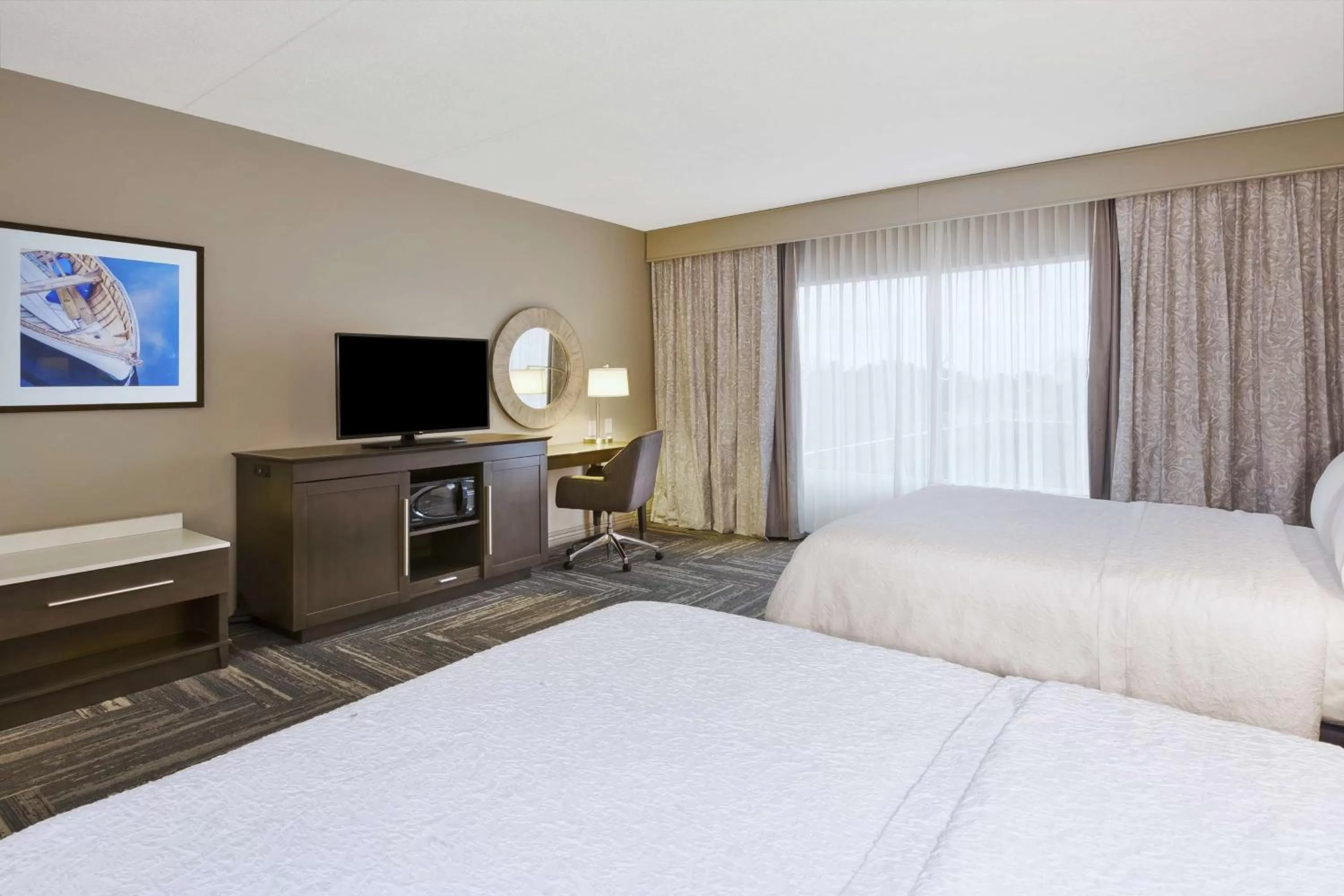 Bedroom, Bed in Hampton Inn & Suites Wells-Ogunquit