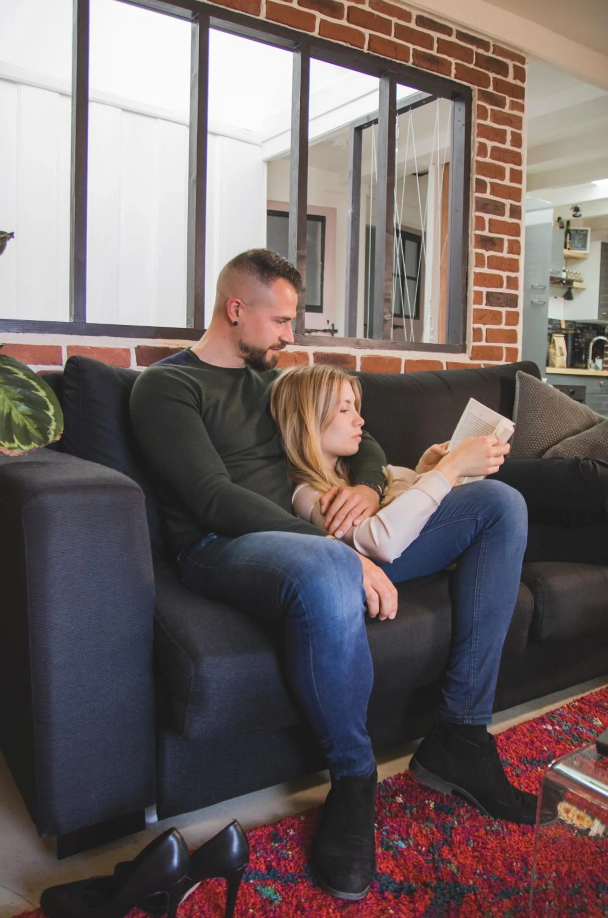 Living room in La Fabrique - Les Loges Normandes