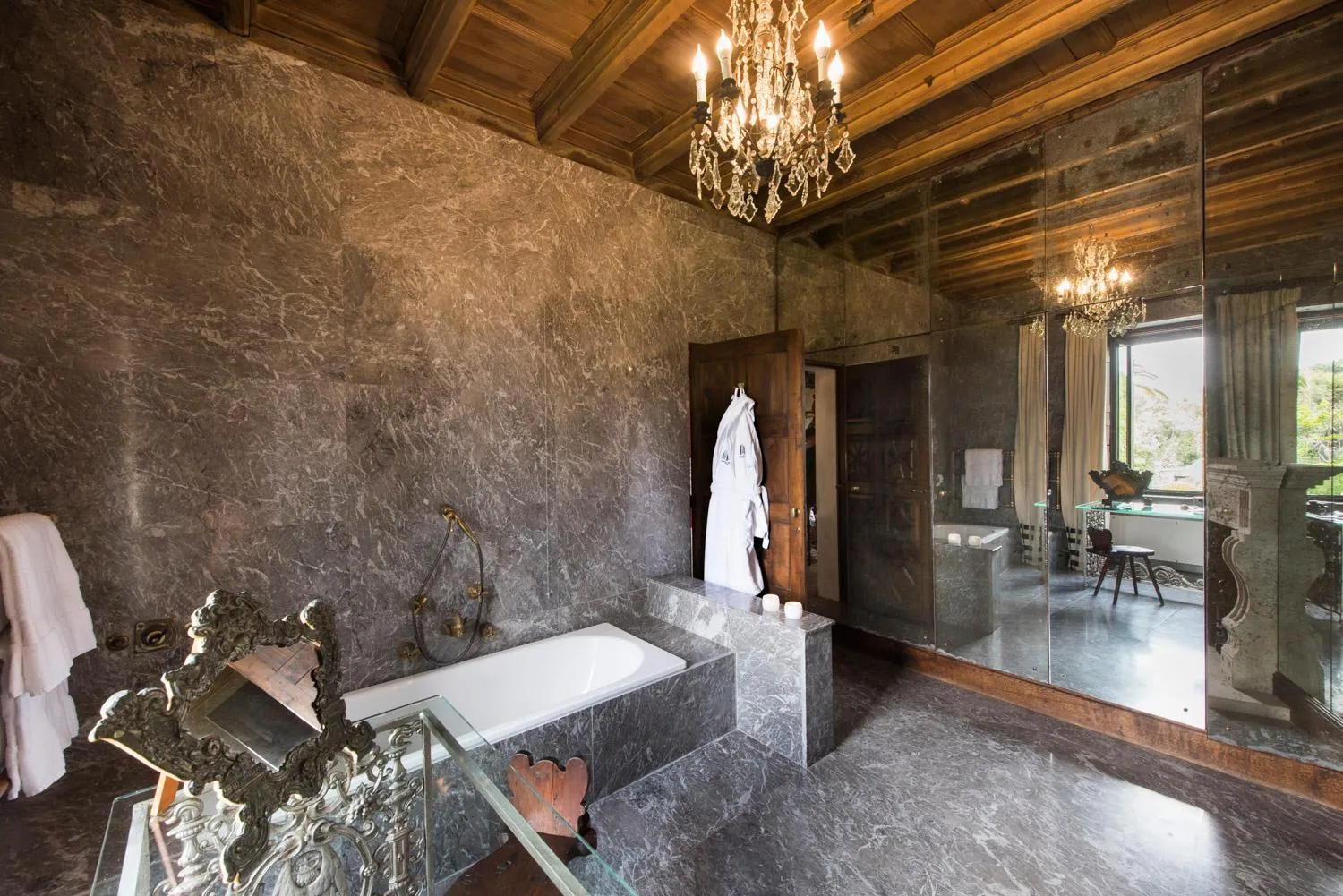 Bathroom in La Posta Vecchia Hotel