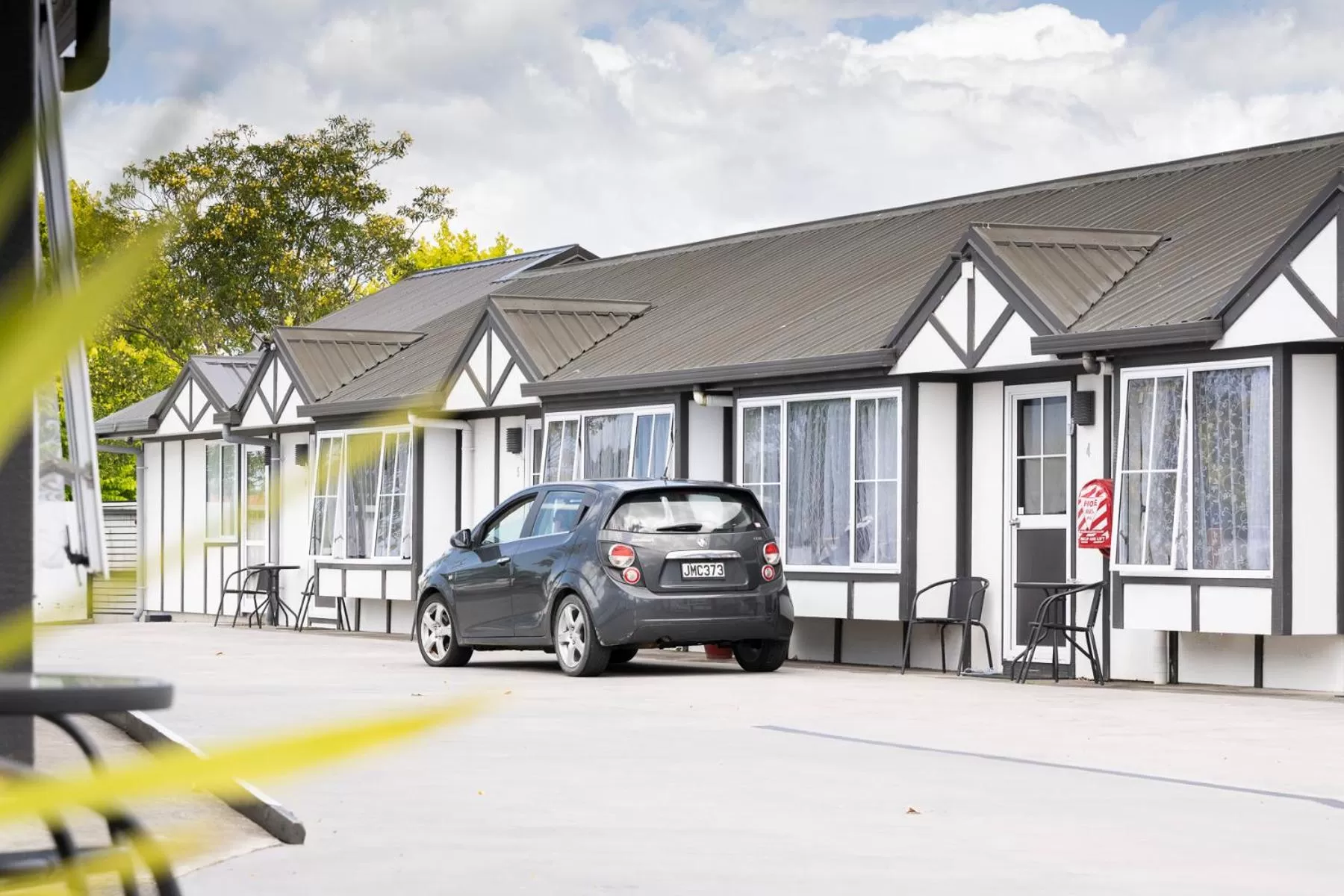 Parking in Tudor Park Motel Spacious with kitchens 1 minute walk to restaurant and shopping centre and Gisborne Hospital