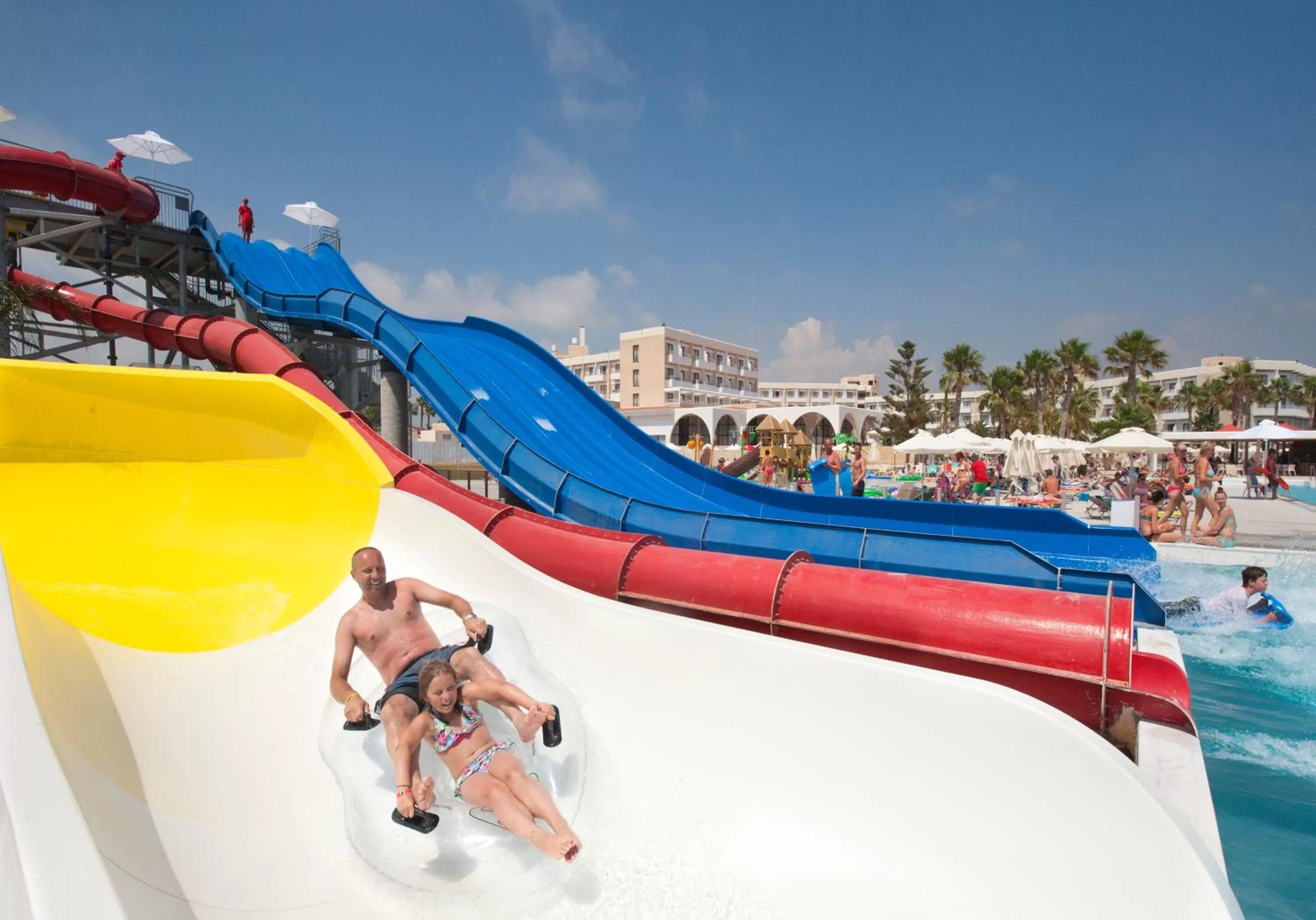 Aqua park in Louis Phaethon Beach
