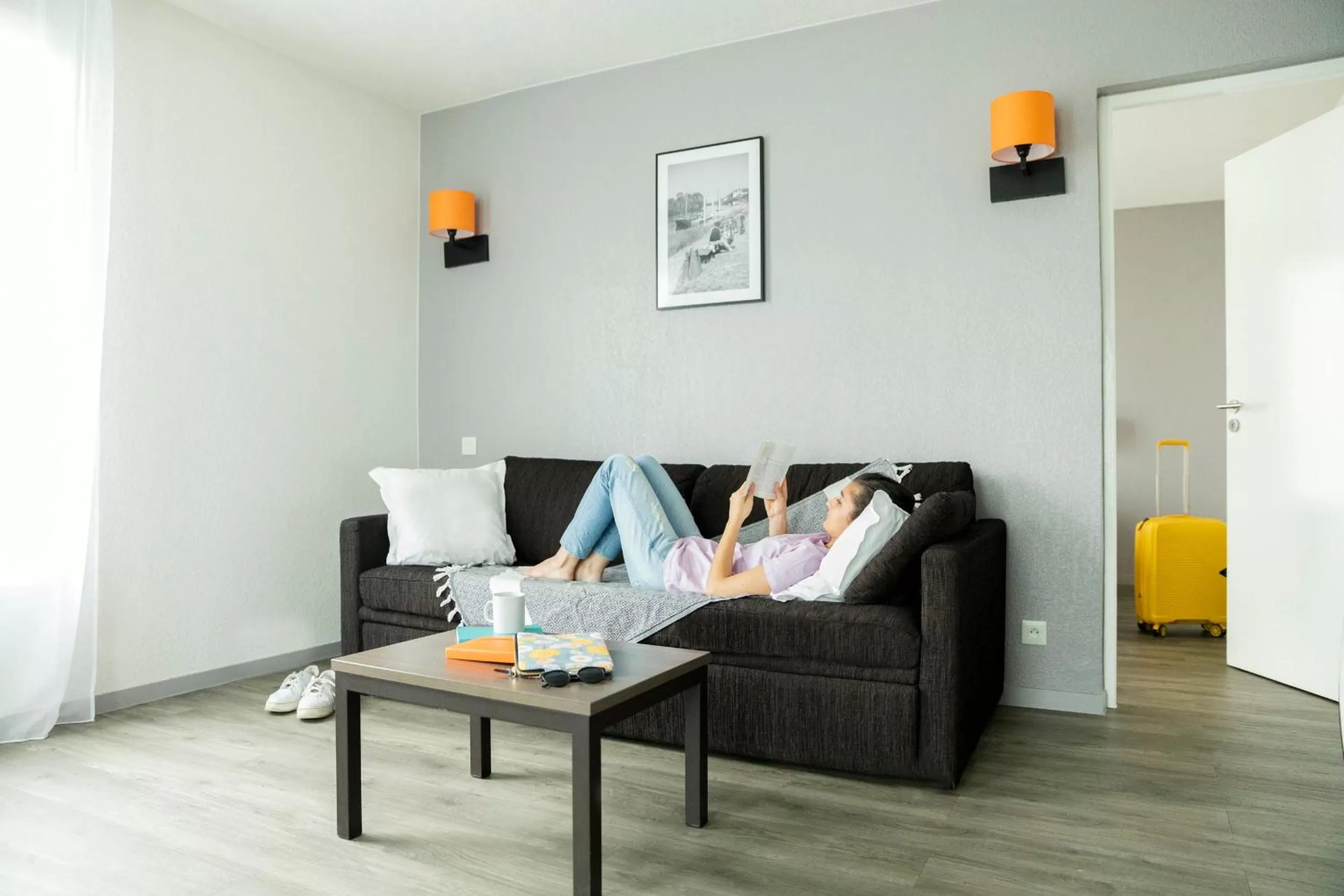 Living room in Aparthotel Adagio Access Orléans