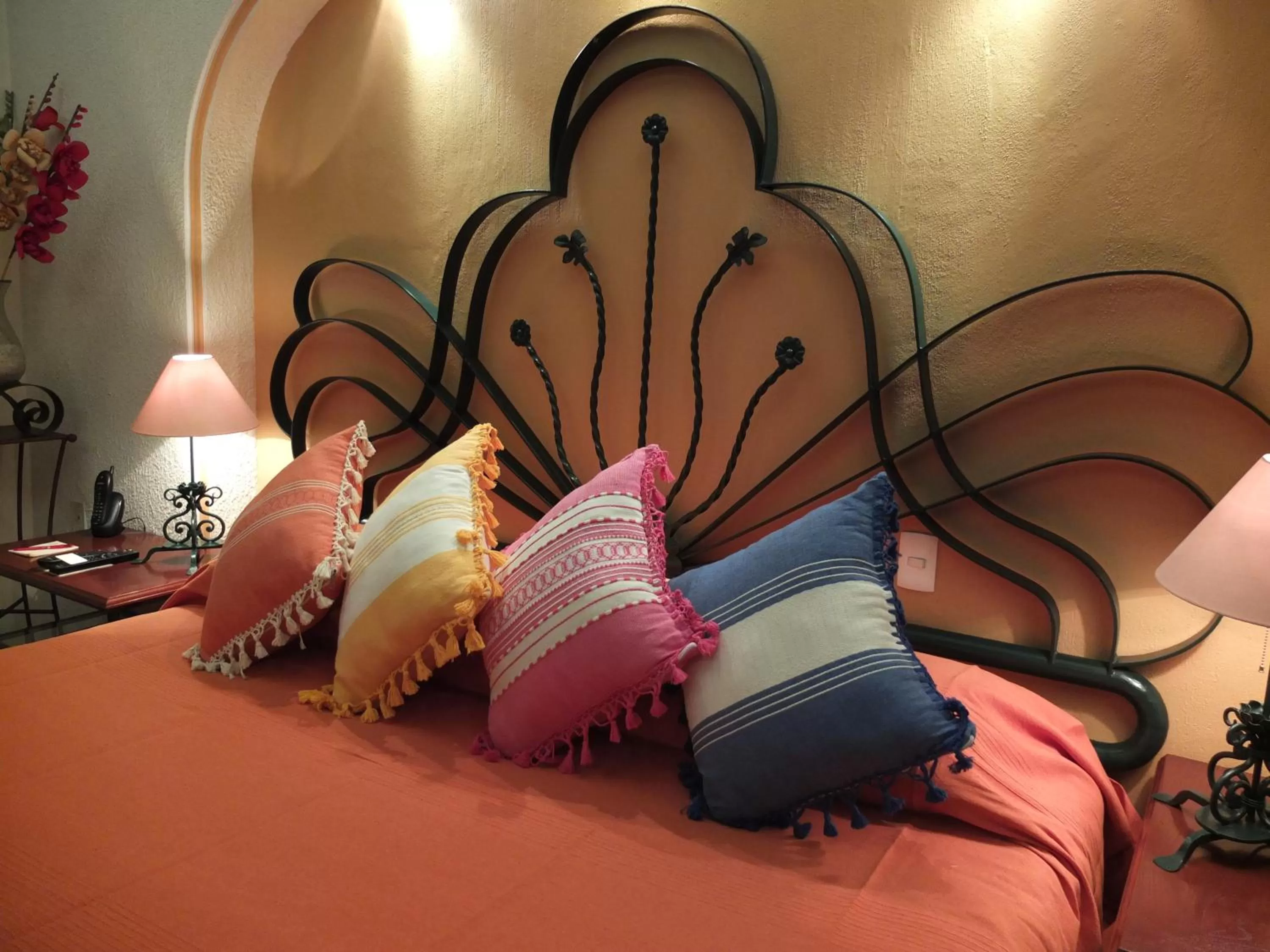 Bed in Hotel Boutique Parador San Miguel Oaxaca