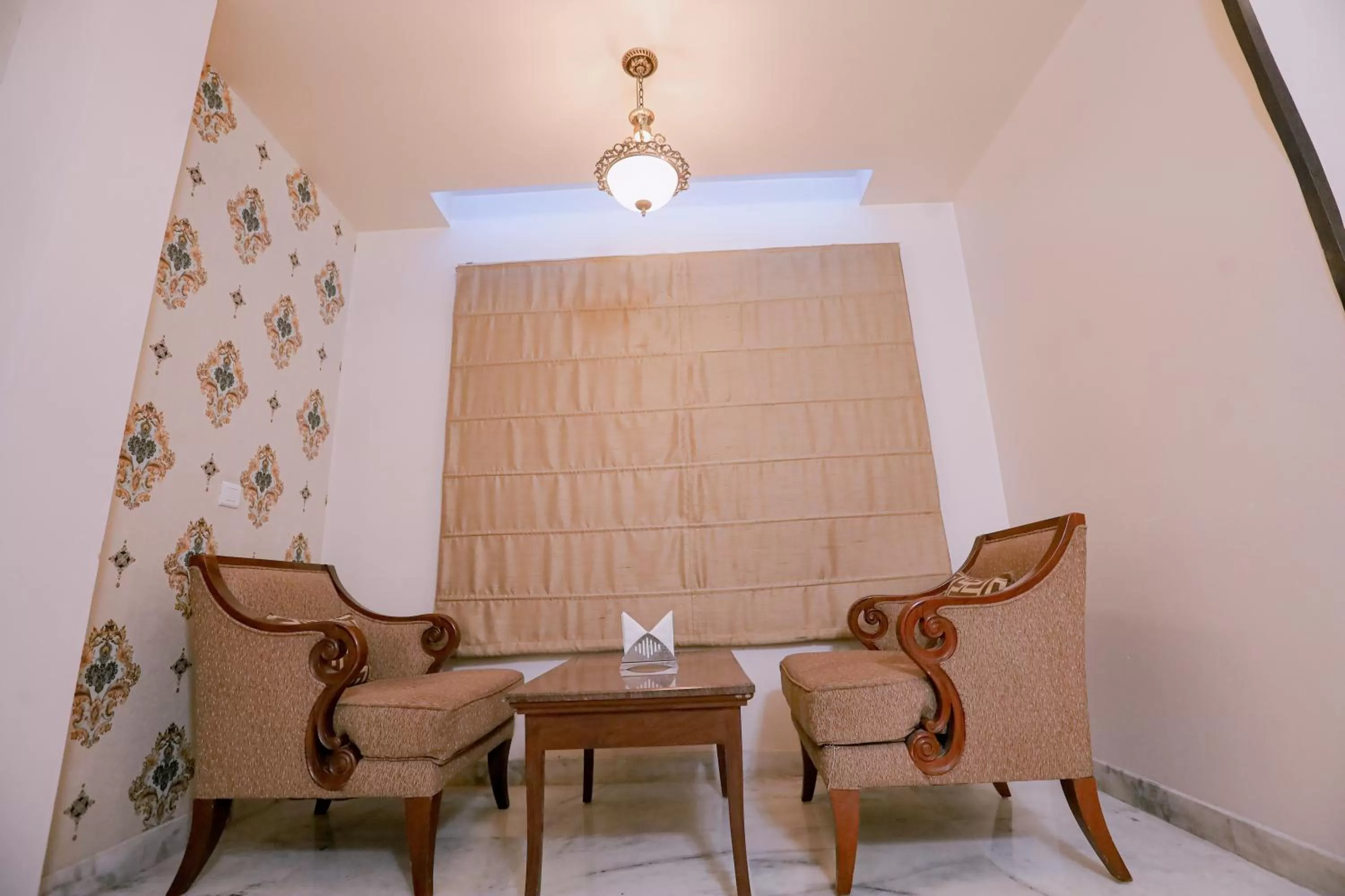 Seating area in Hotel Leela Grande