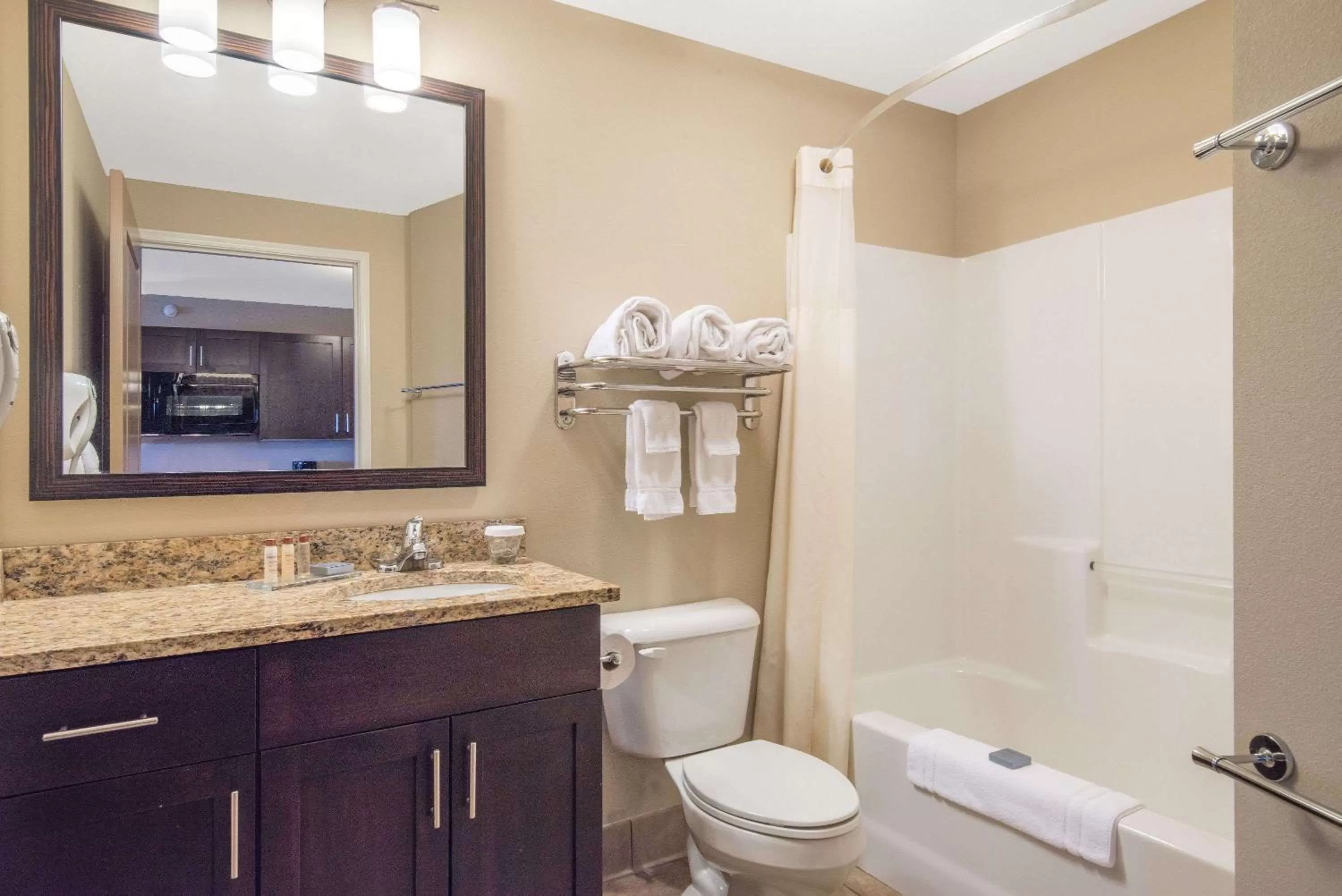 Bathroom in Hawthorn Extended Stay by Wyndham Dickinson