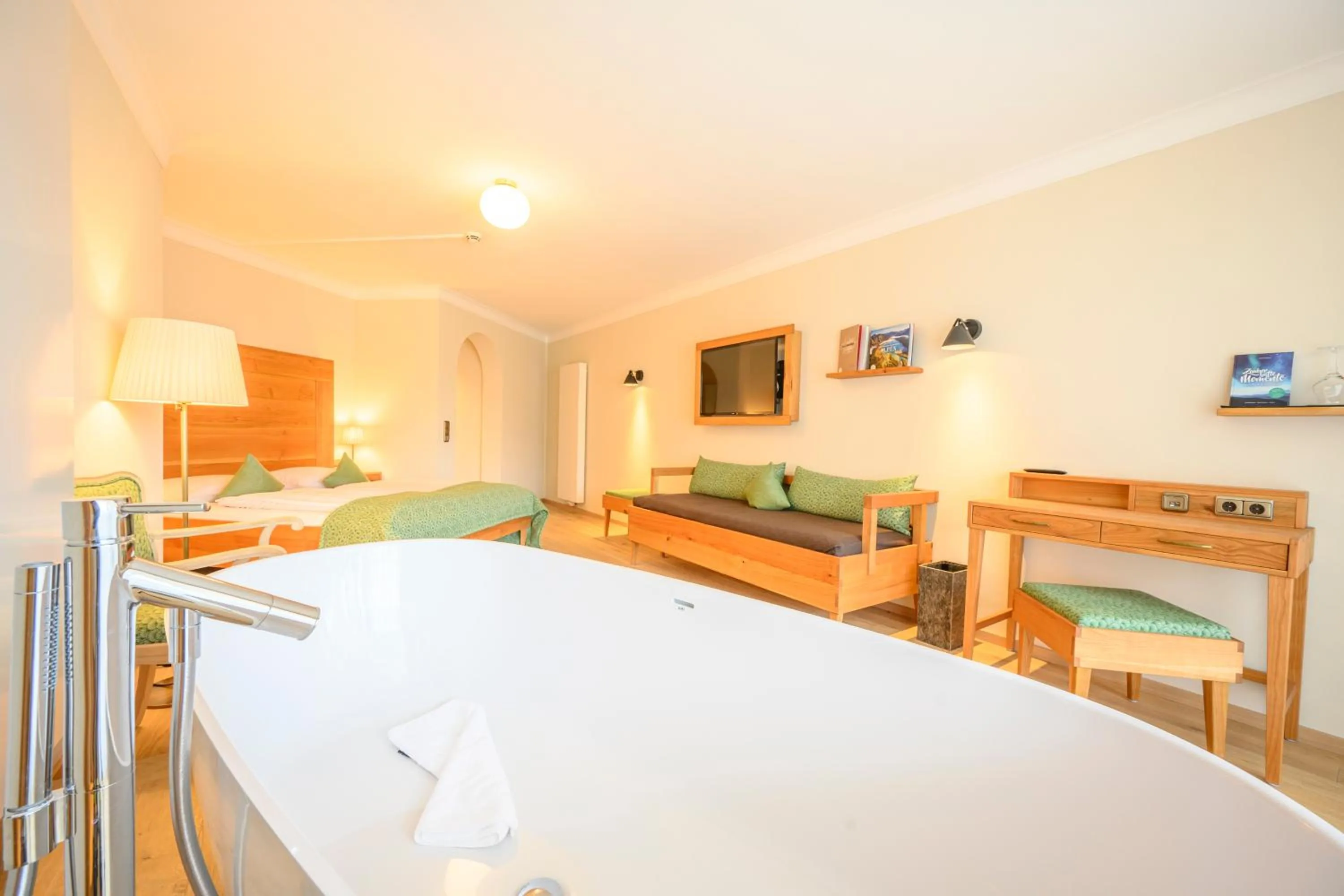 Photo of the whole room, Bed in Biohotel Garmischer Hof