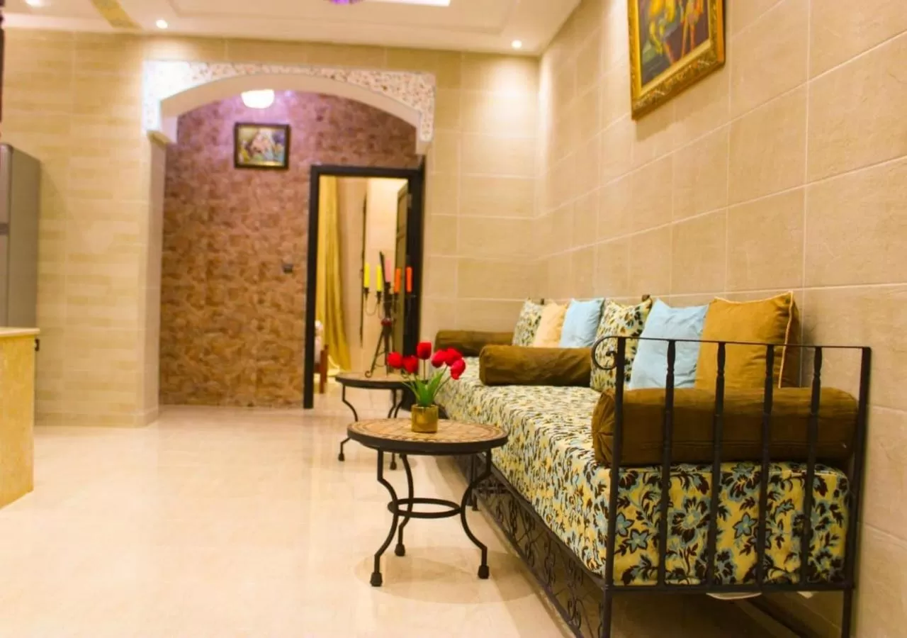 Living room, Bed in Résidence Miramare Marrakech