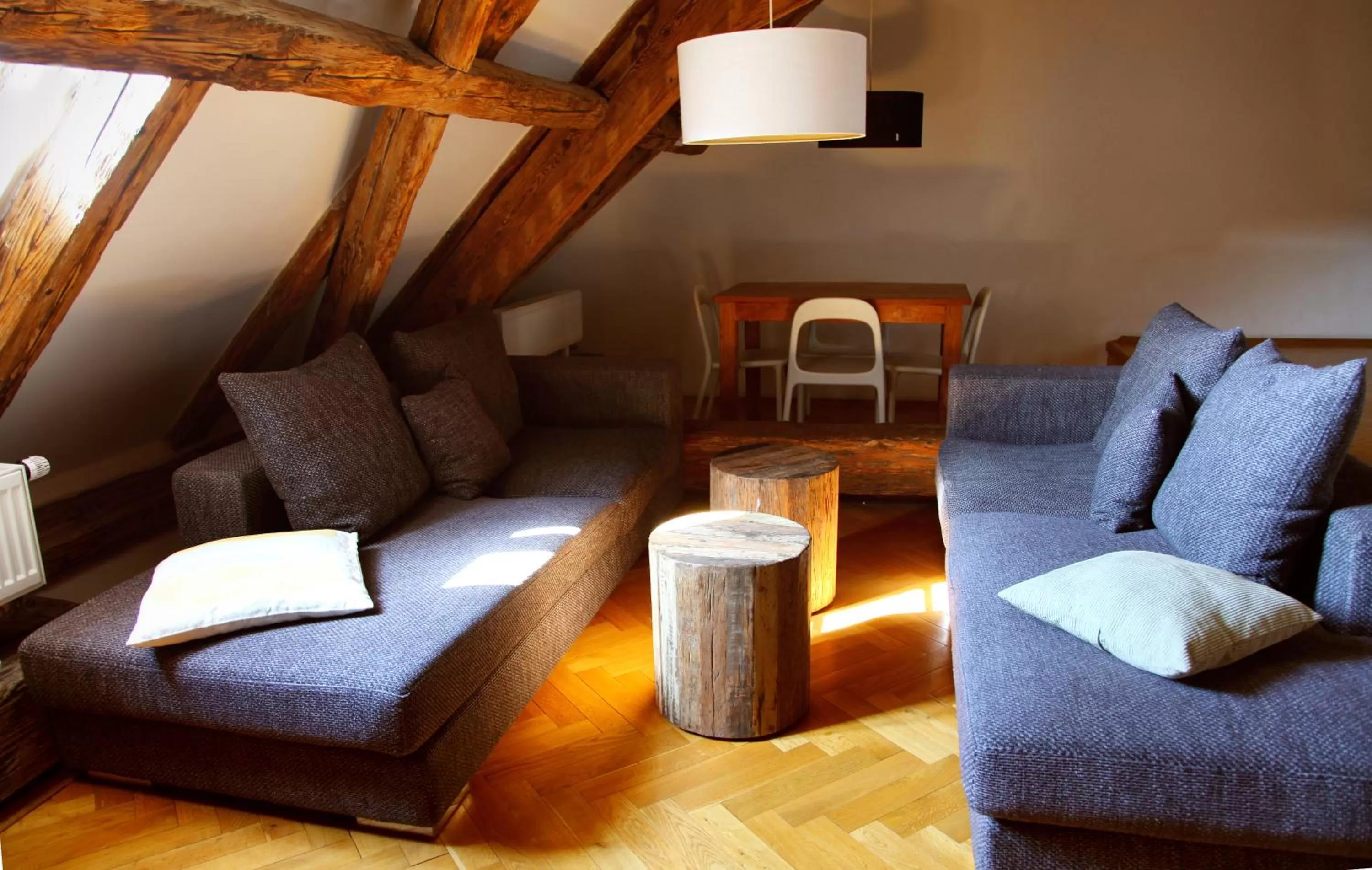 Living room in Three Golden Crowns Apartments