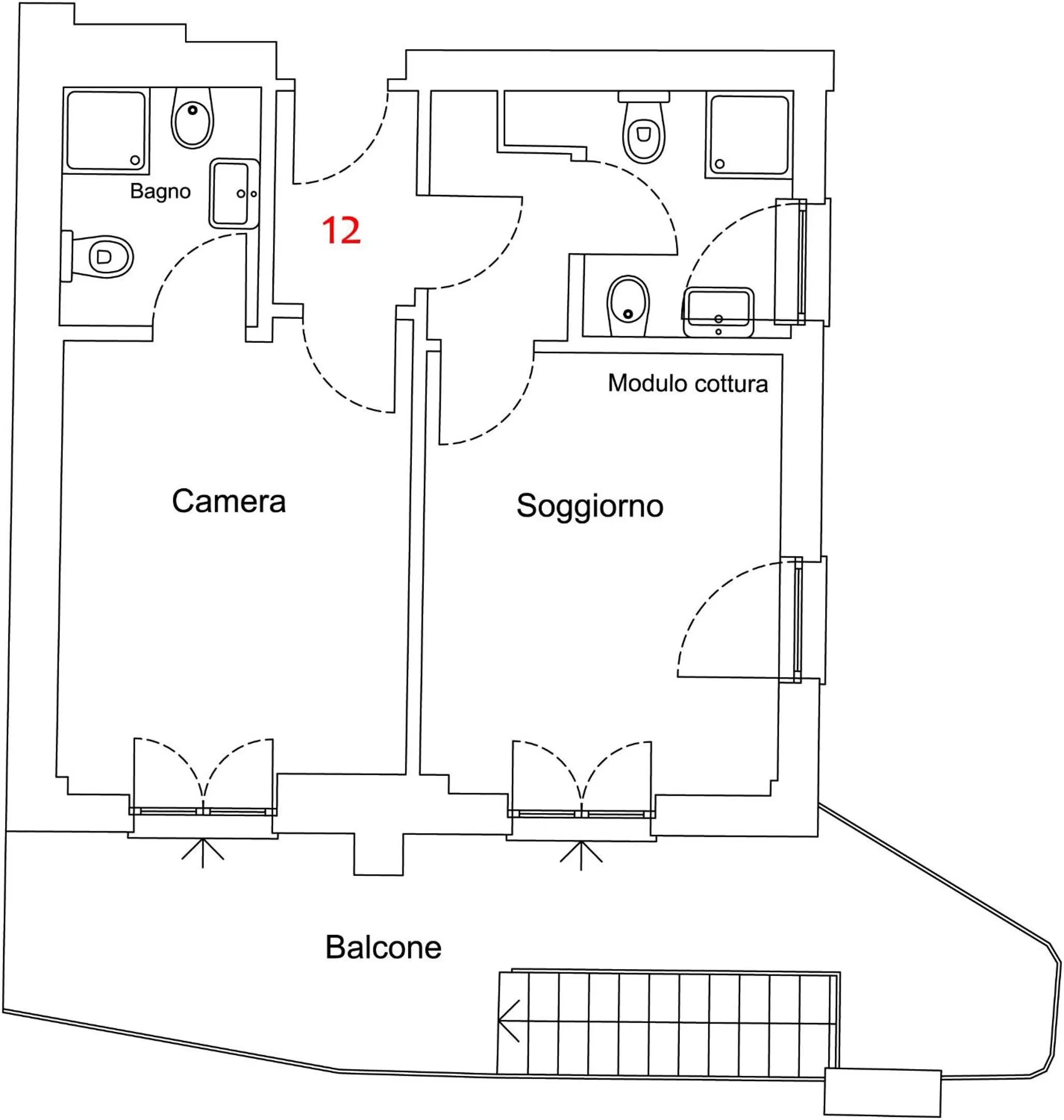 Floor plan in Apartment Lake Maggiore - ITALIA