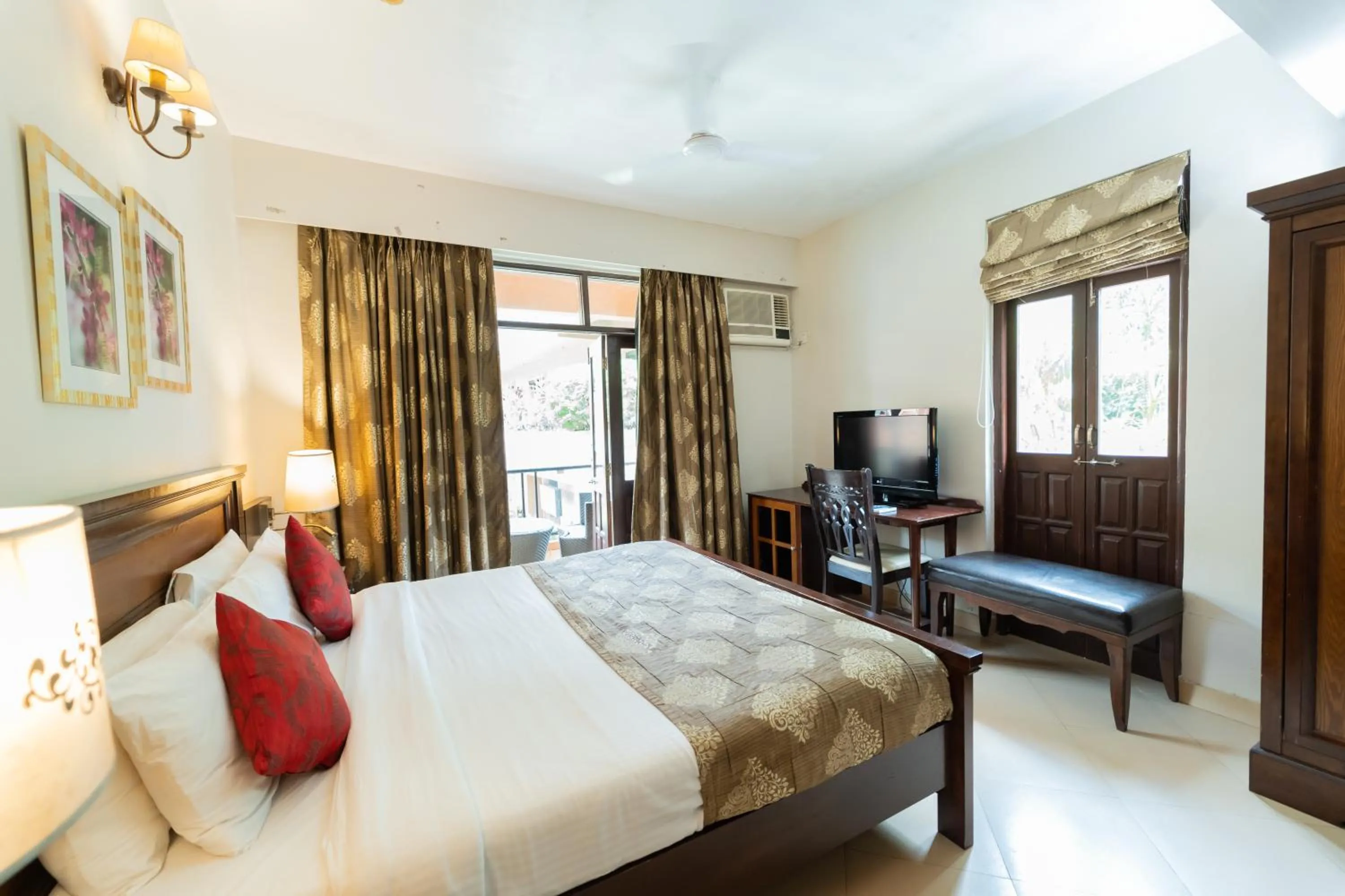 Bedroom, Bed in Neelam's The Grand Hotel Goa