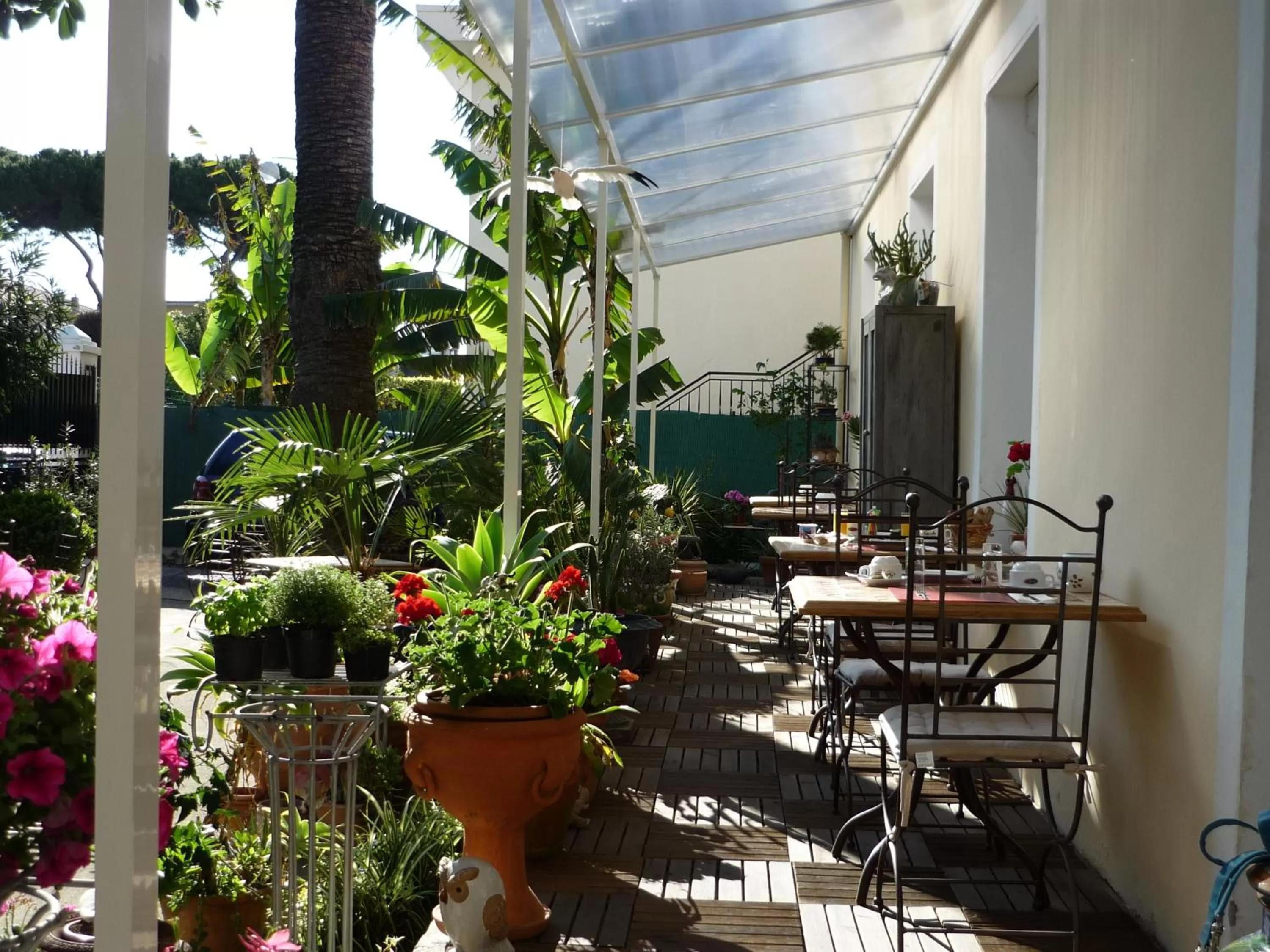 Balcony/Terrace in Logis Hôtel Villa Victorine