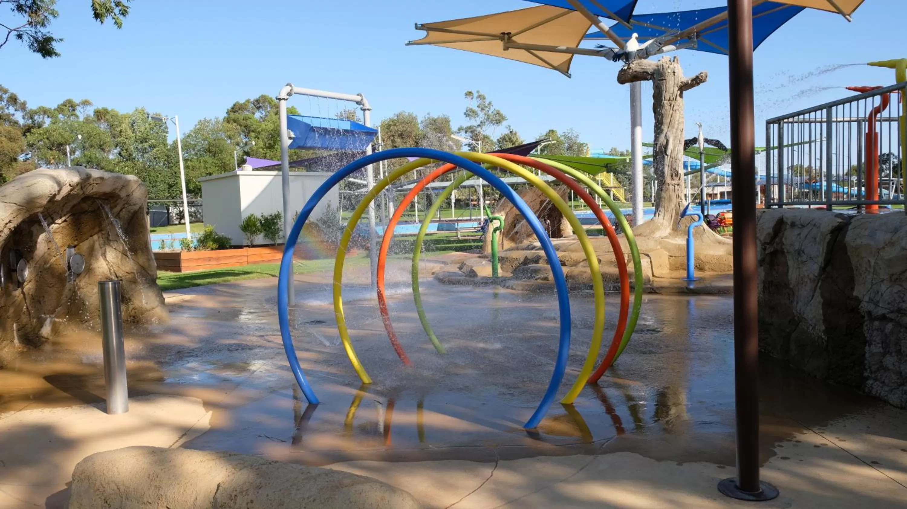Aqua park in Loddon River Motel Kerang