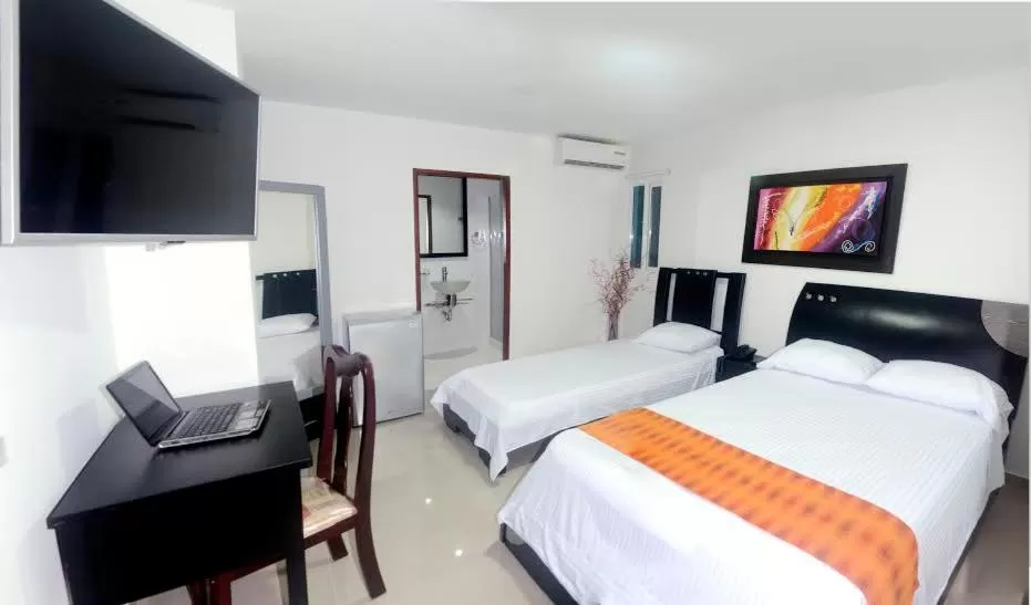 Bed in Hotel Intersuites