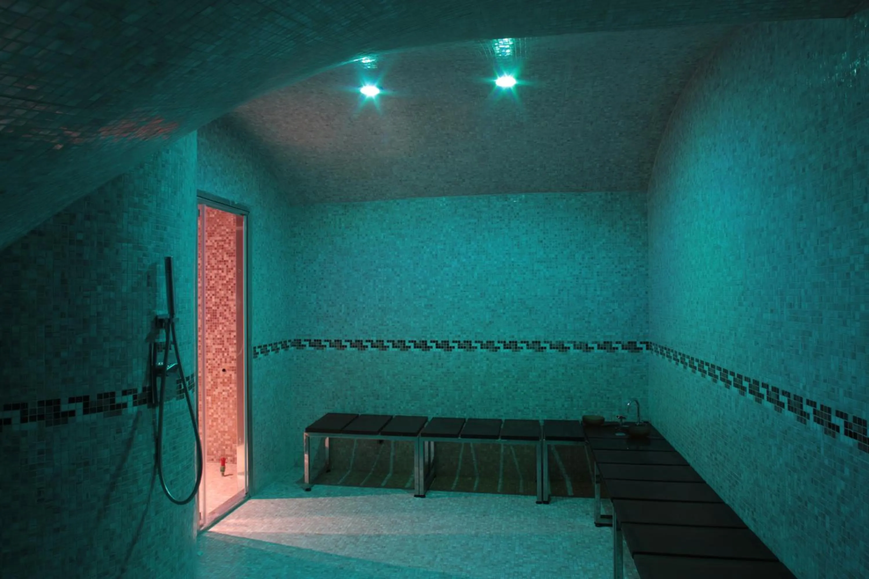 Steam room, Bed in Palace Hotel San Michele