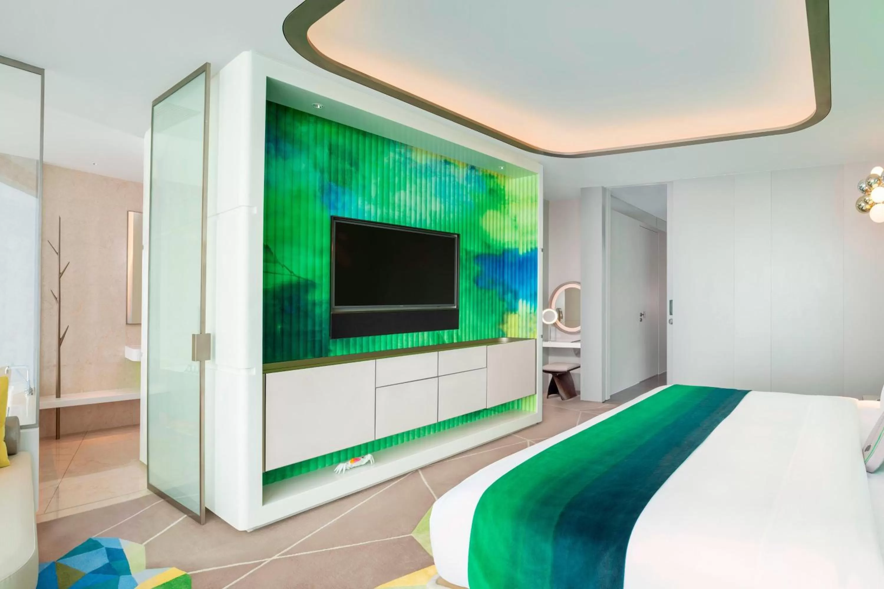 Photo of the whole room, Bed in W Suzhou - Jinji Lake