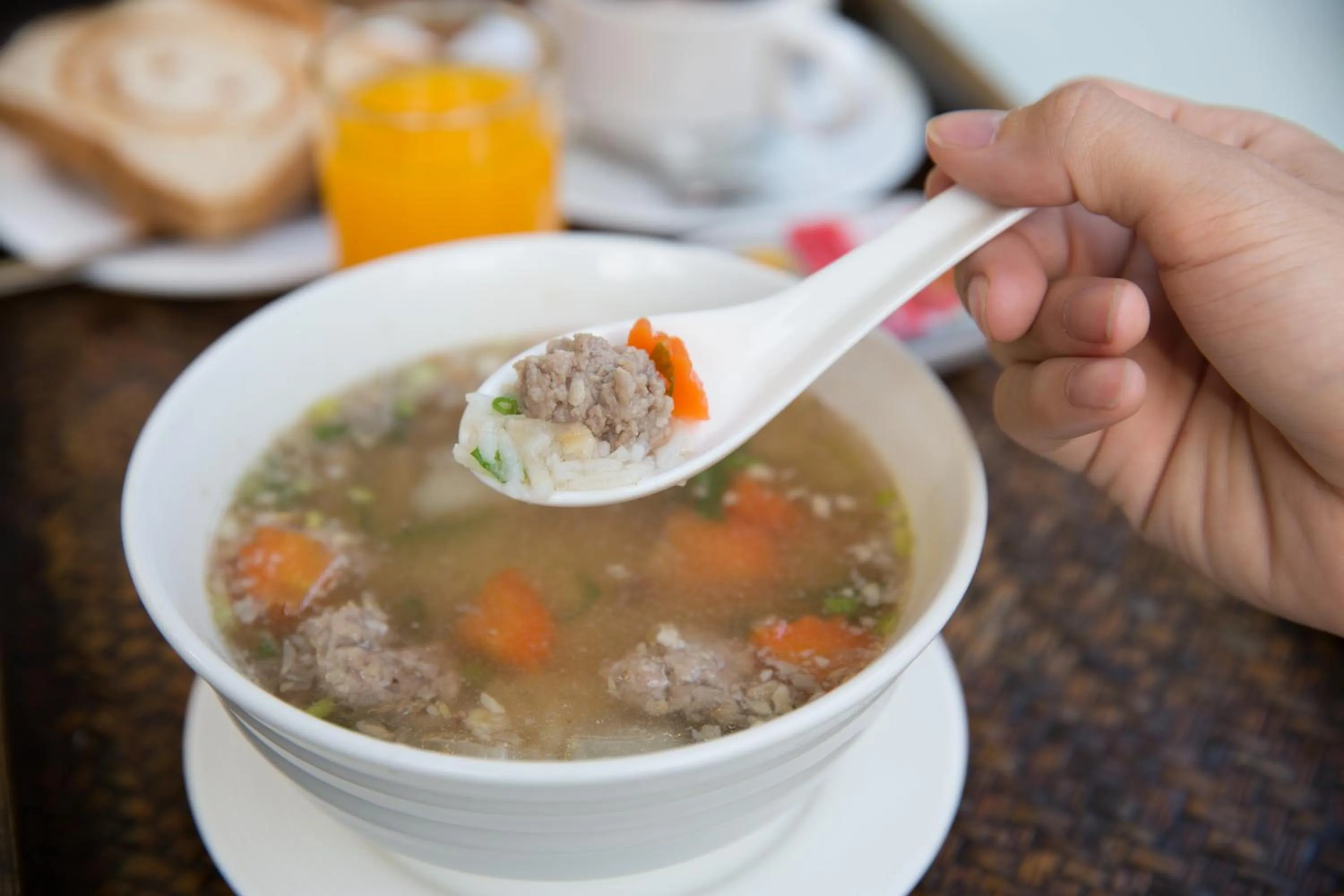 Asian breakfast in PloyKhumThong Boutique Resort