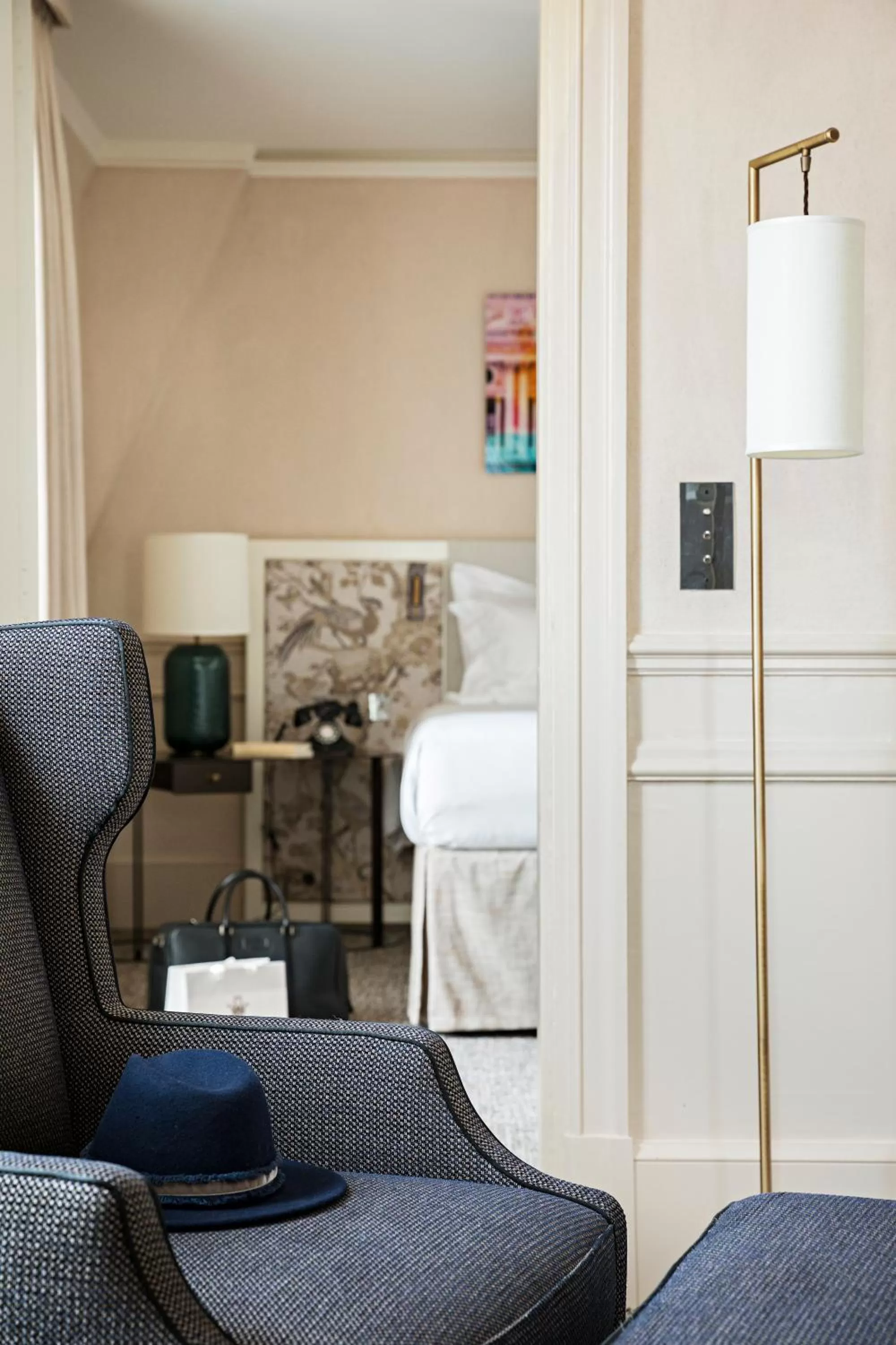 Decorative detail, Bed in Sofitel Le Scribe Paris Opera