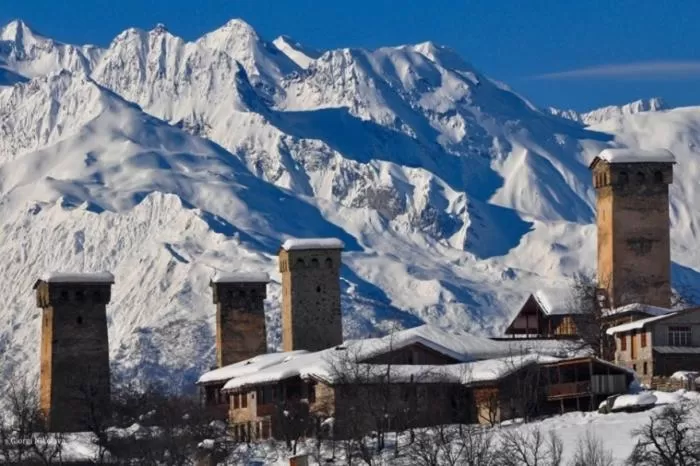 Natural landscape, Winter in Hotel Shgedi Mestia