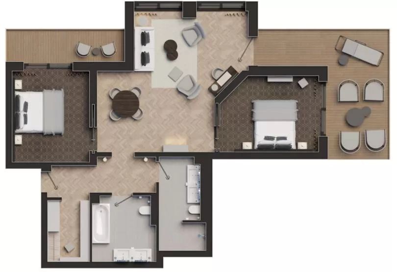 Suite with Sea View in Hotel Strandperle