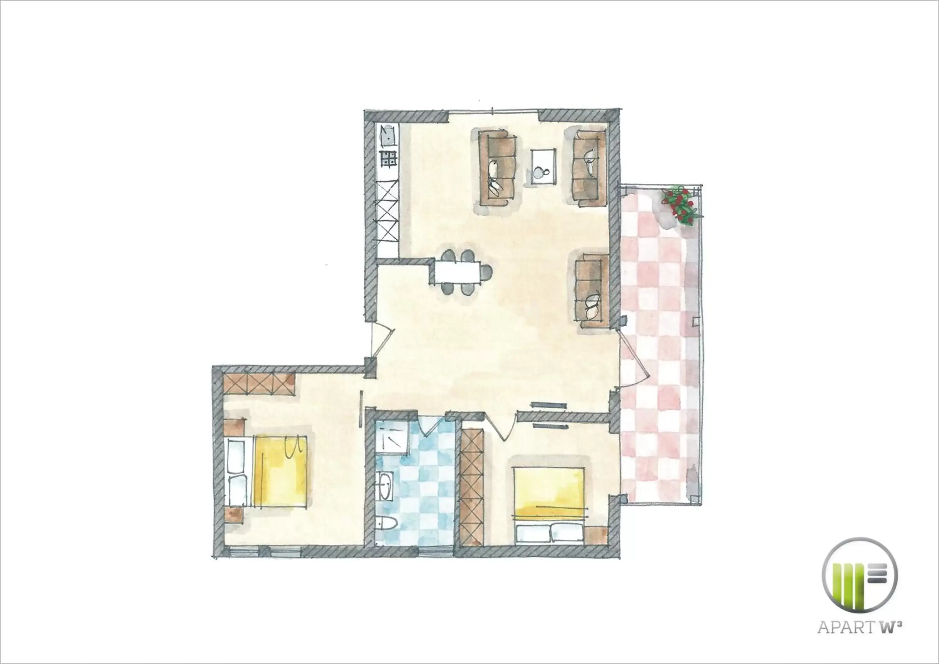 Two-Bedroom Apartment in City Hotel ApartW3 - kostenlos parken Two-Bedroom Apartment in City Hotel ApartW3 - kostenlos parken