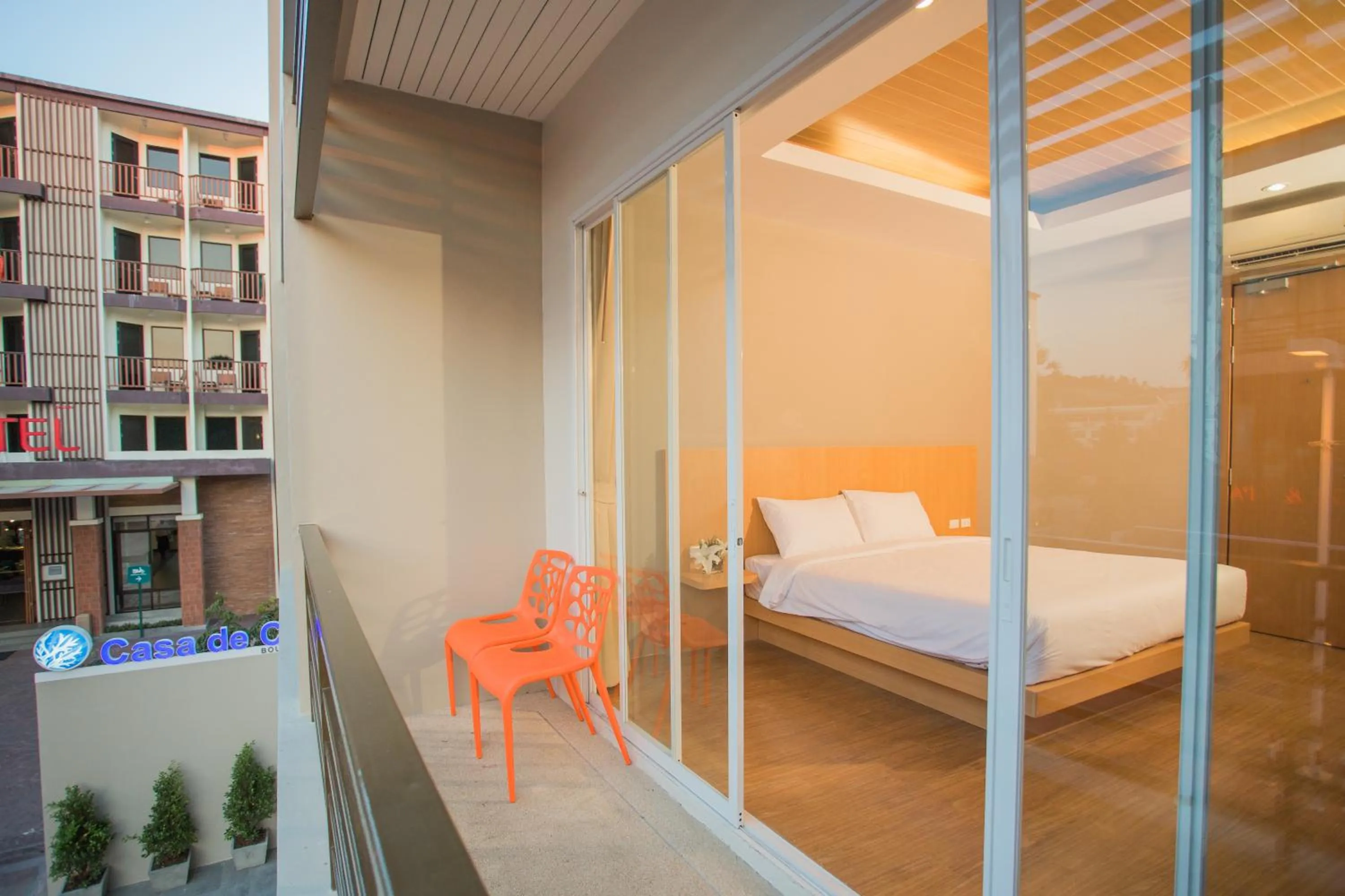 Balcony/Terrace, Bed in Casa de Coral Boutique Hotel