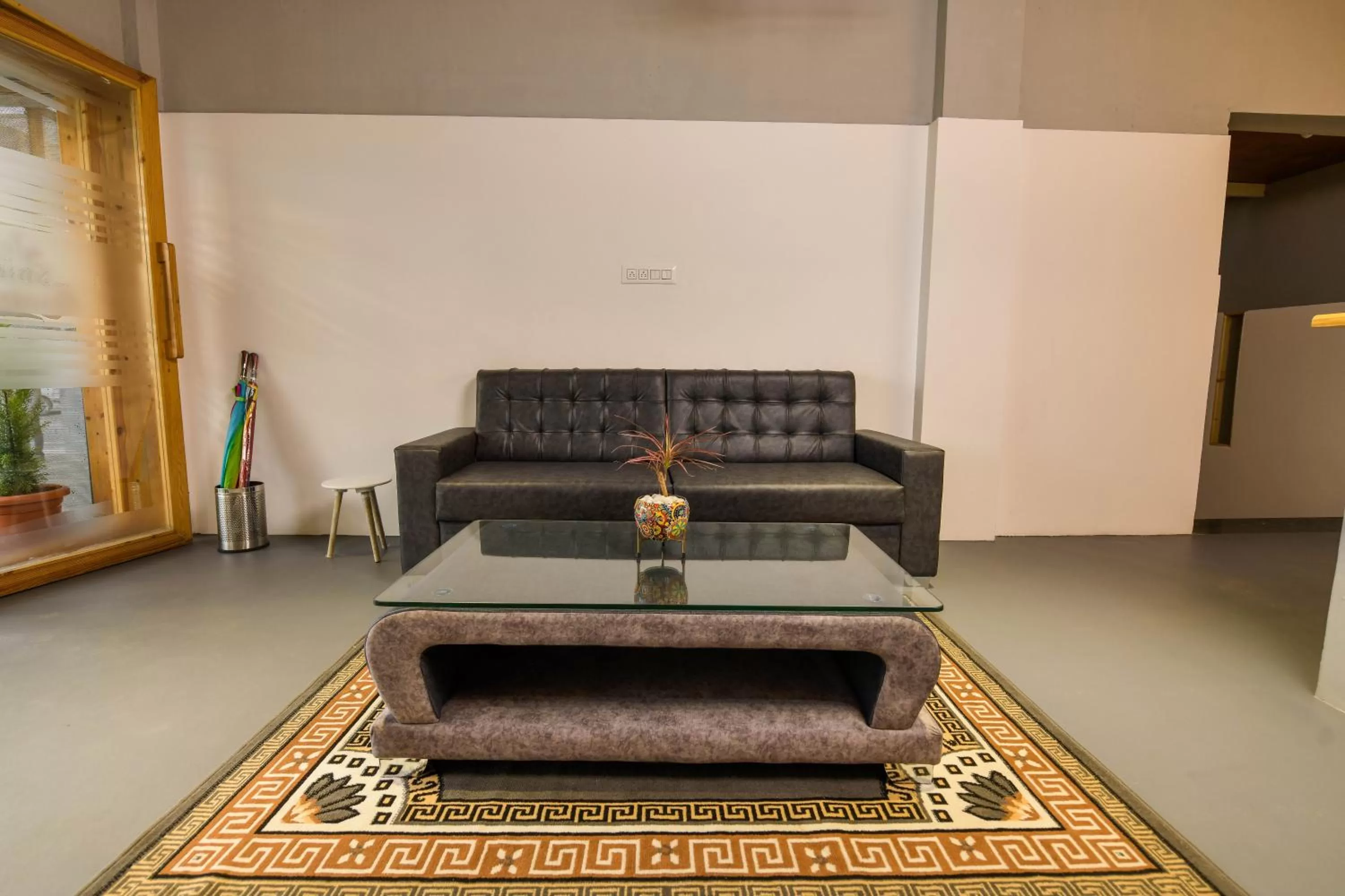 Seating area in Shine Residency