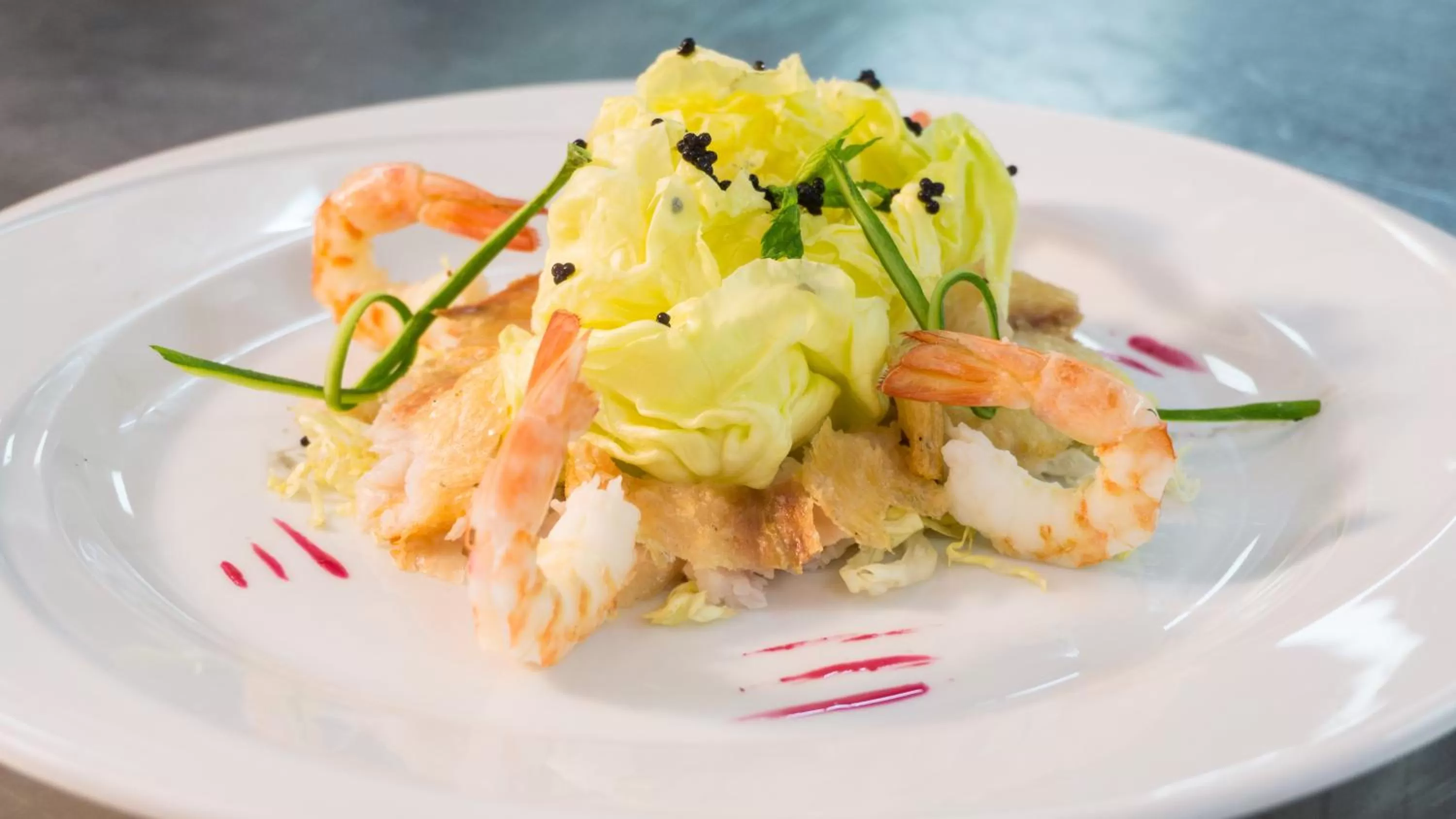 Food close-up in The Penthouse Suites Hotel