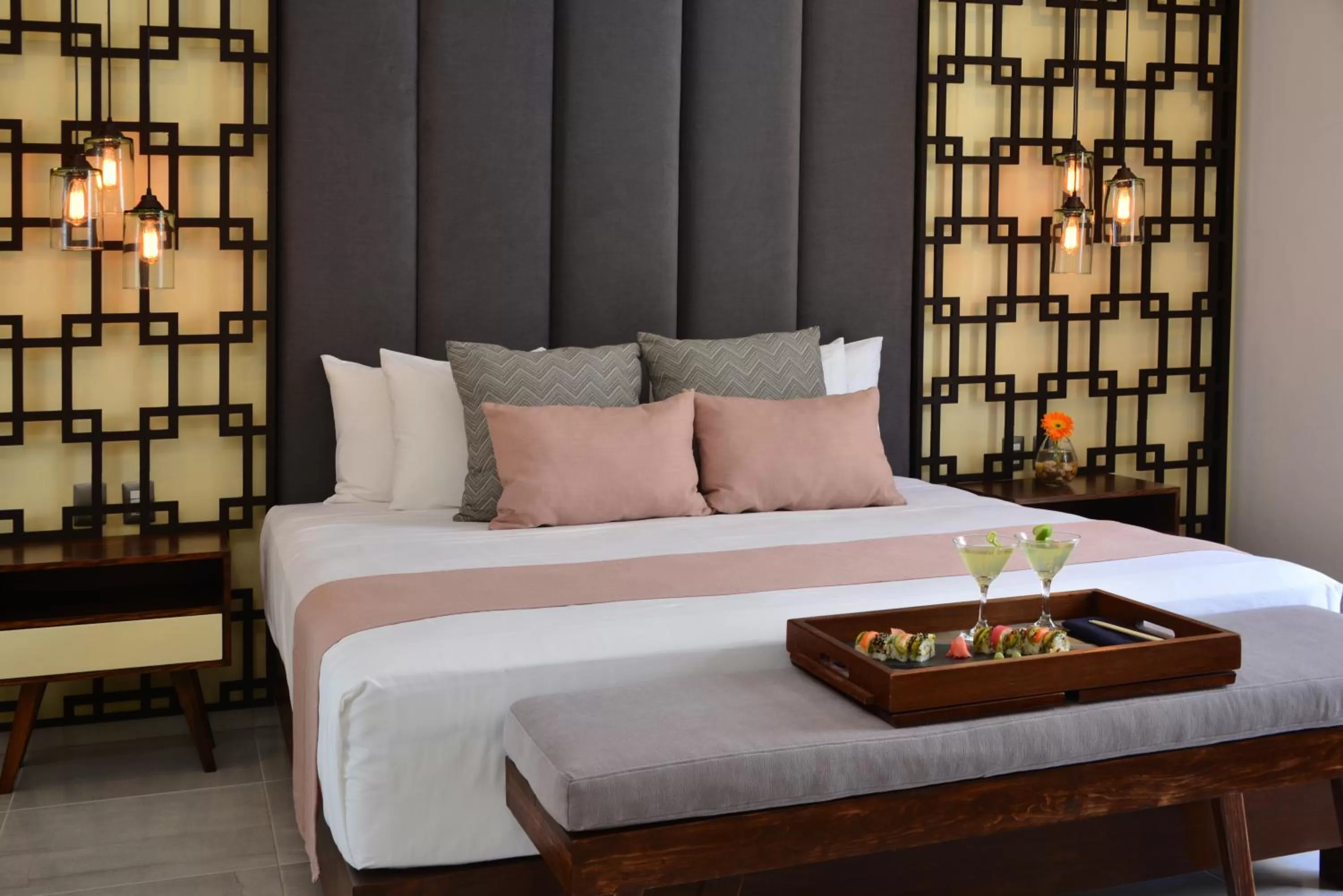 Bed in Elements Tulum Boutique Hotel