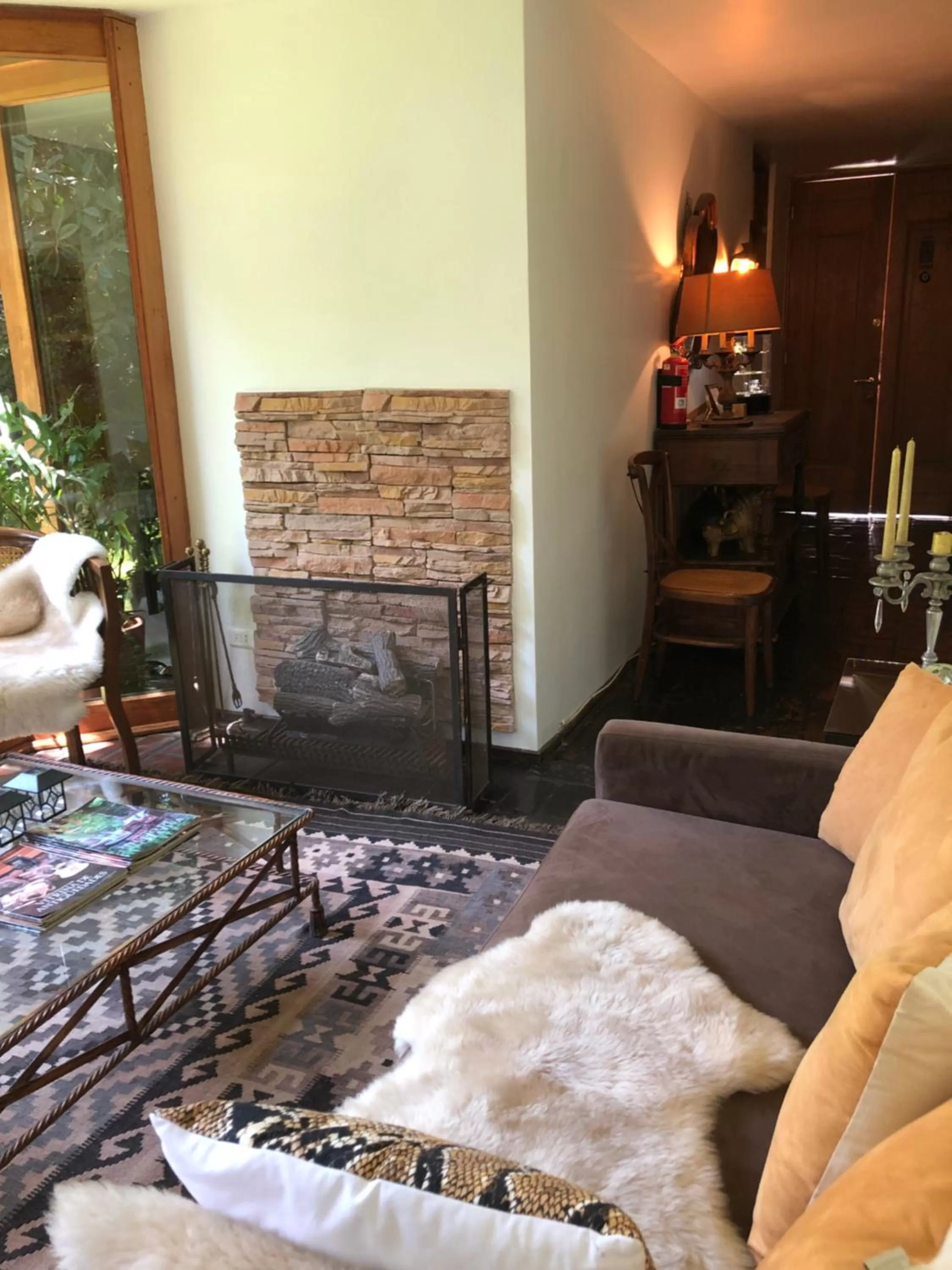 Living room, Seating Area in Rent apart Las Condes