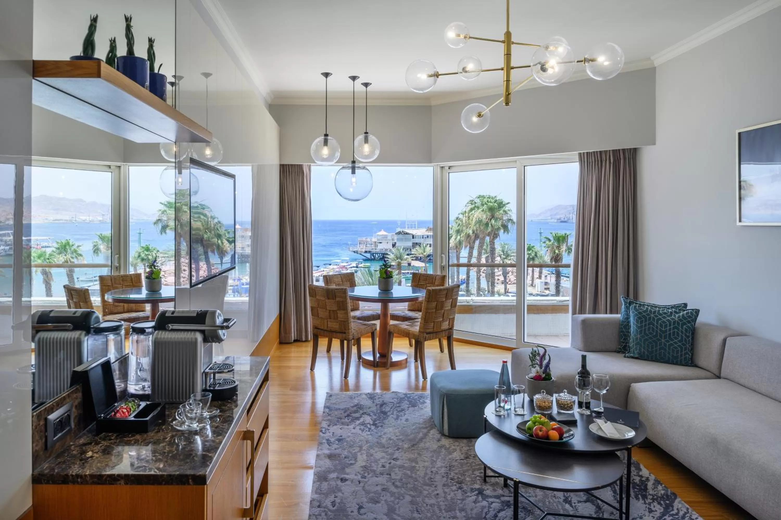 Living room in Royal Beach Eilat by Isrotel Exclusive