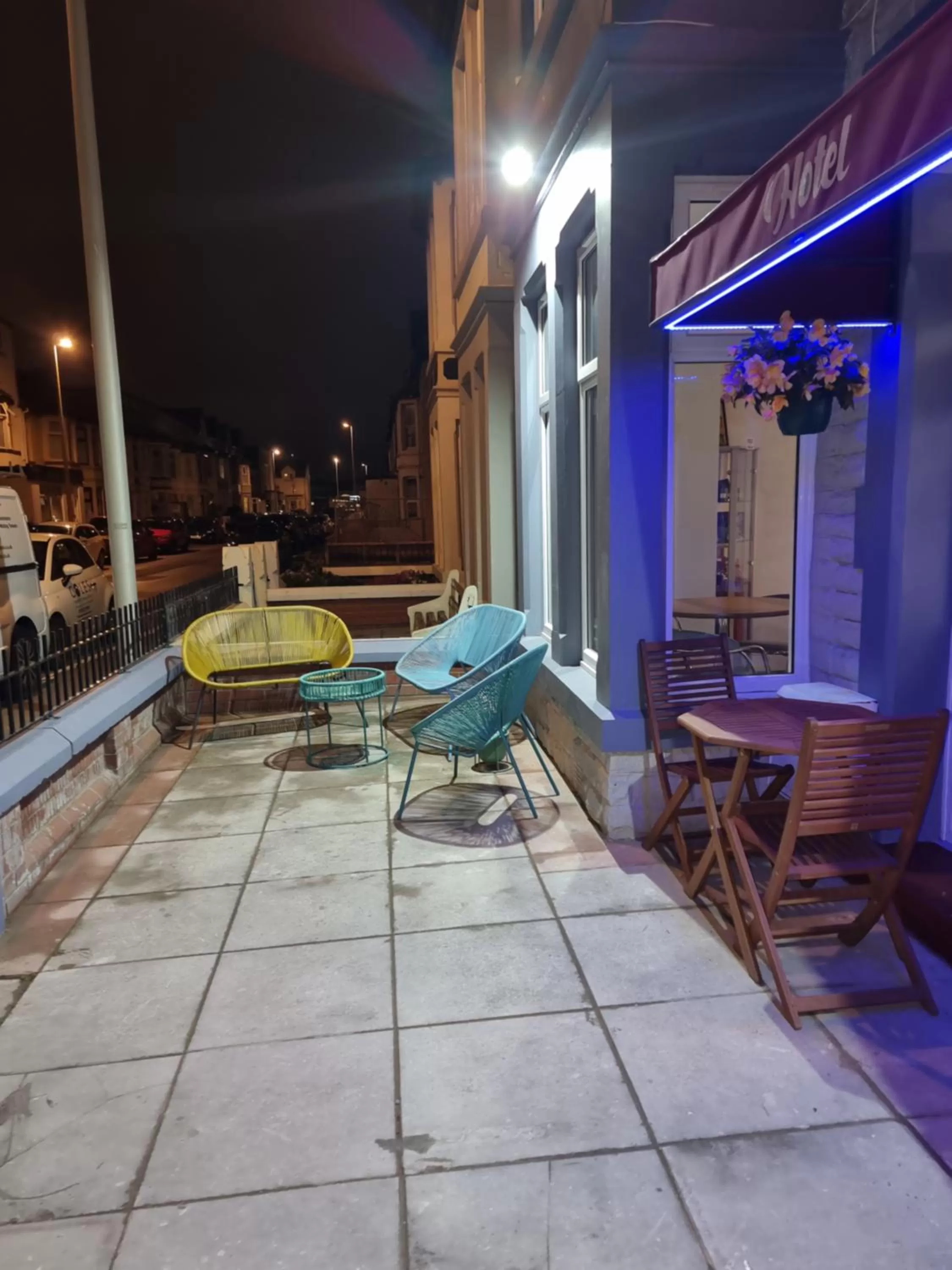 Patio in Langley House Hotel