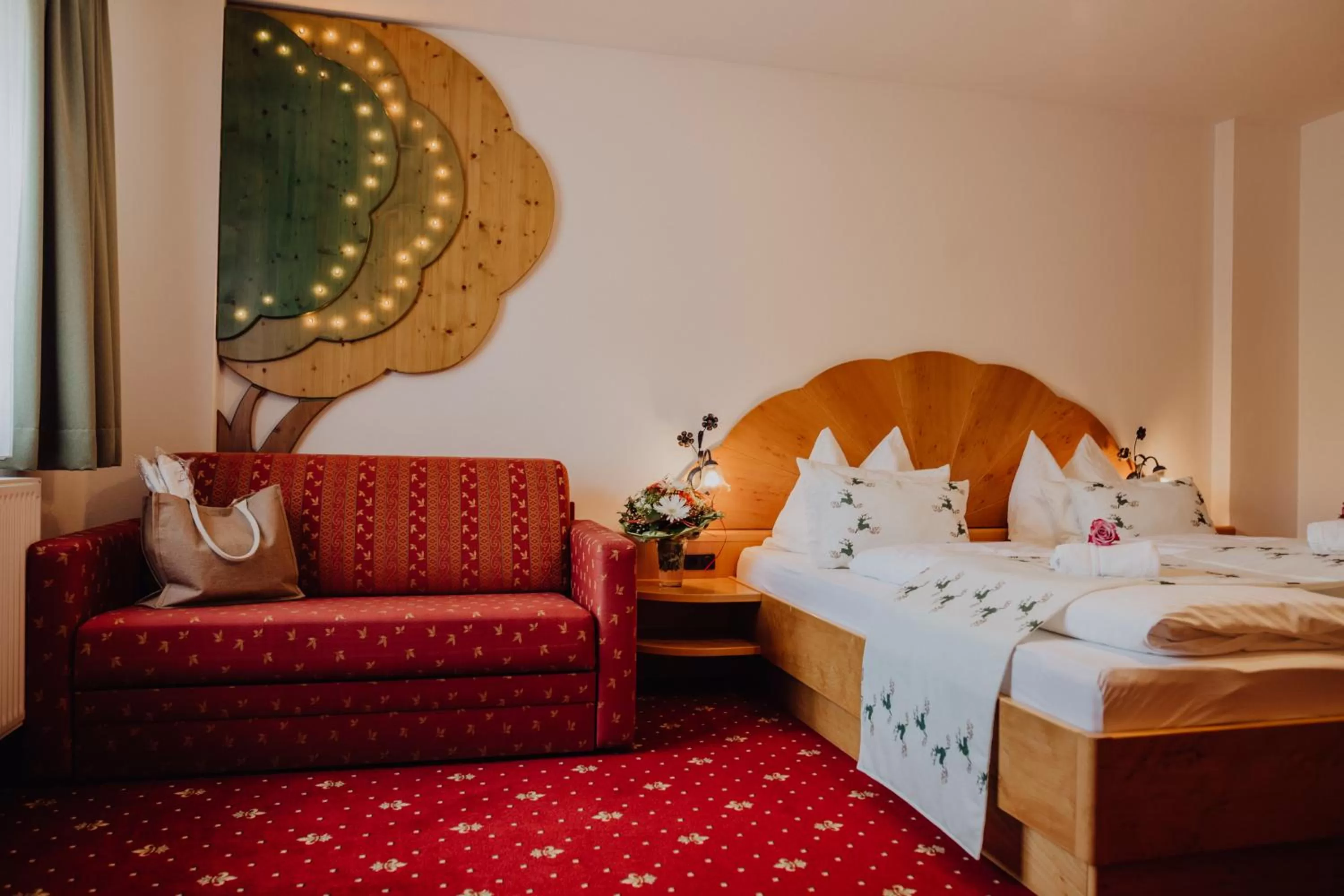 Bed in Panorama Hotel Gasthof Leidingerhof