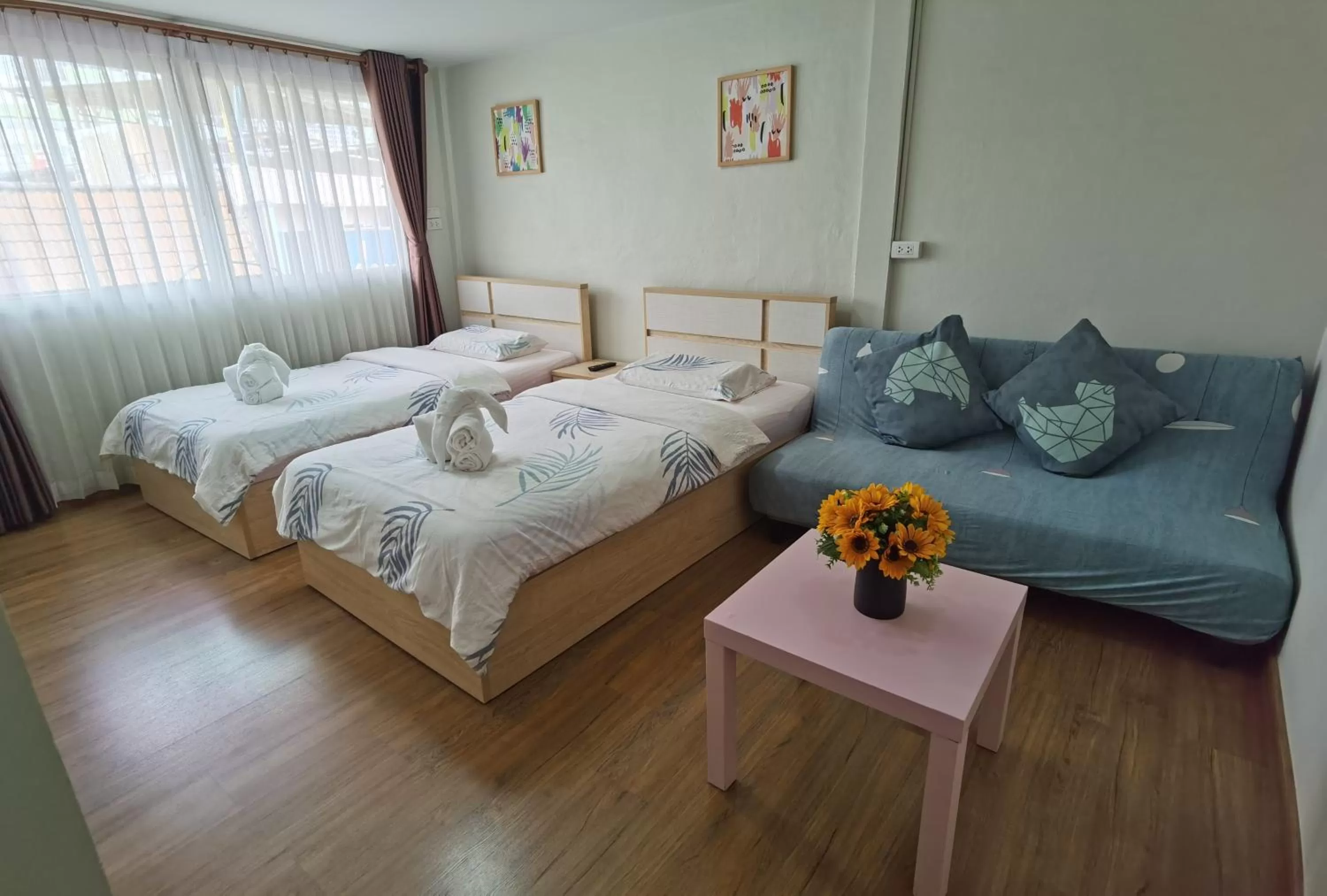 Photo of the whole room, Bed in TD Bangkok