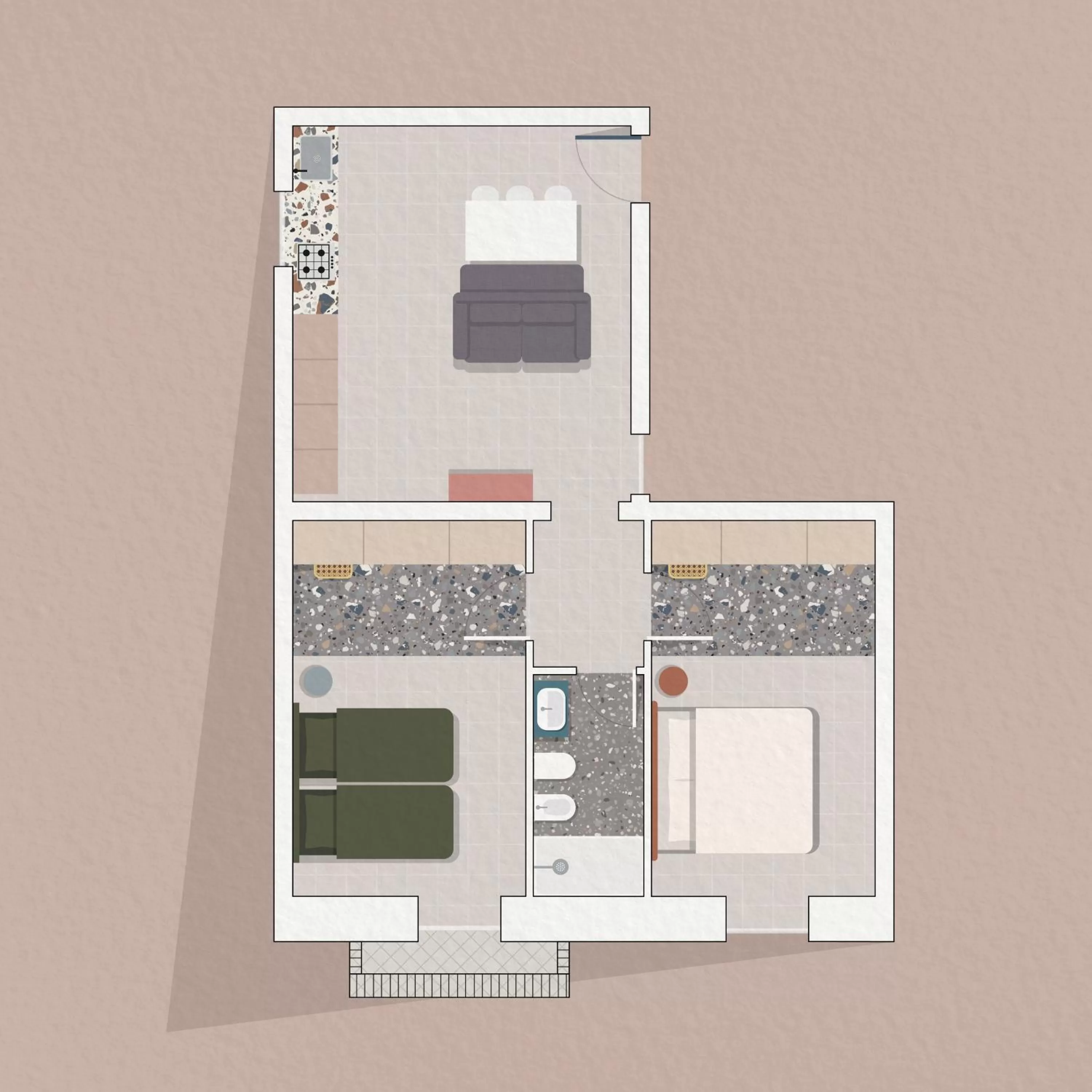 Floor plan in Living u HomeSuites