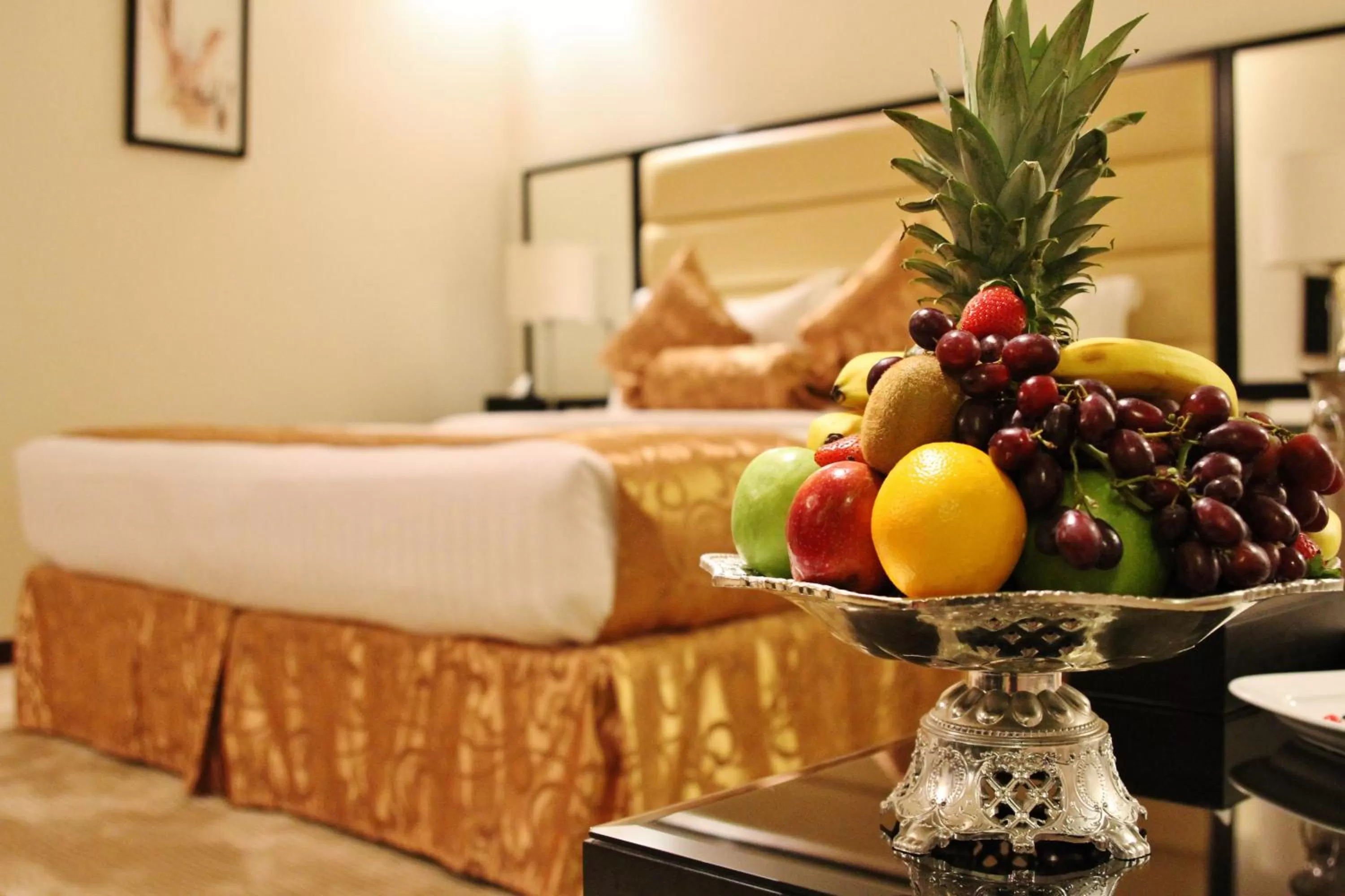 Food close-up, Bed in Carawan Al Fahad Hotel