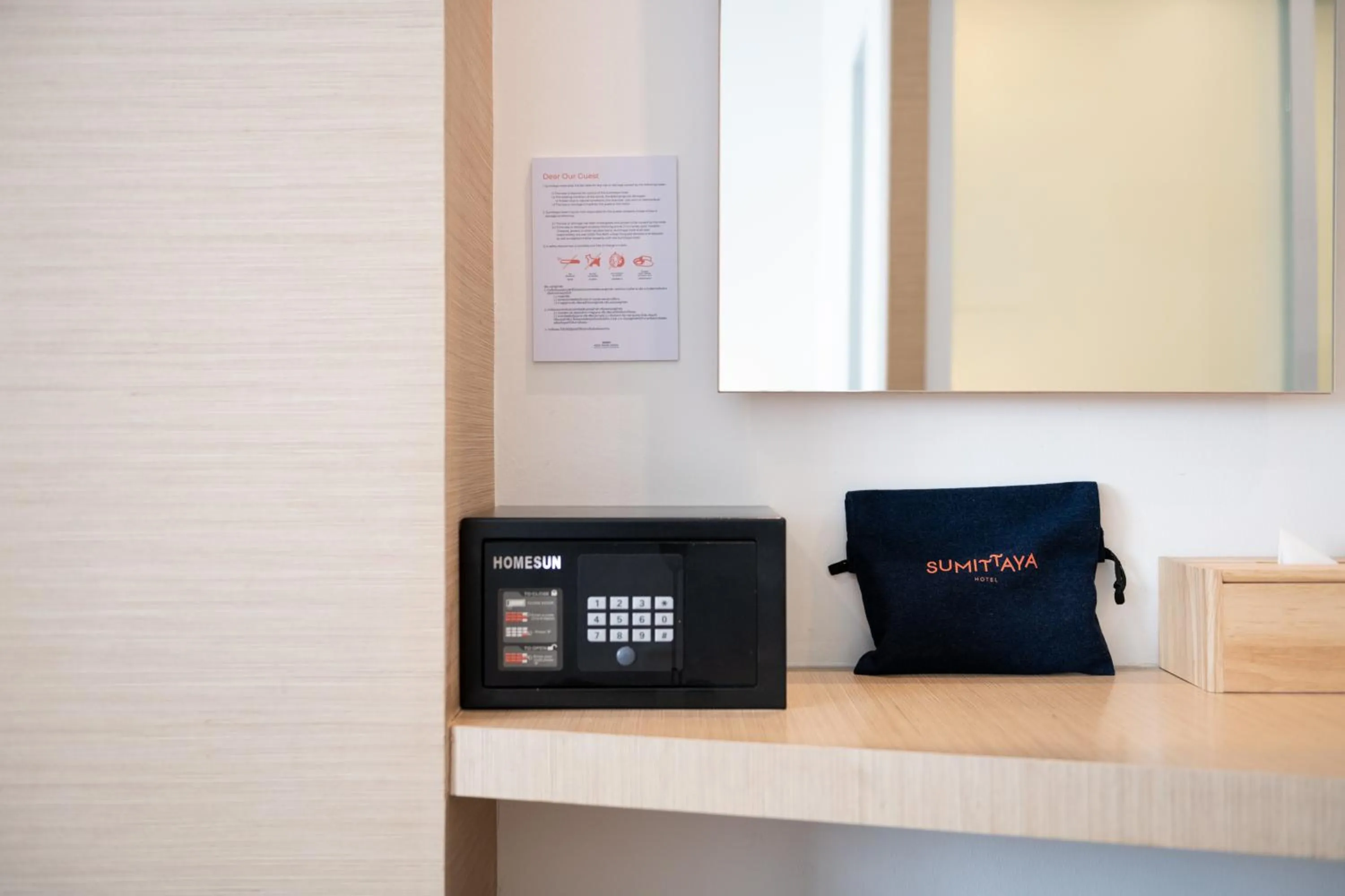 safe in Sumittaya Chiangmai Hotel