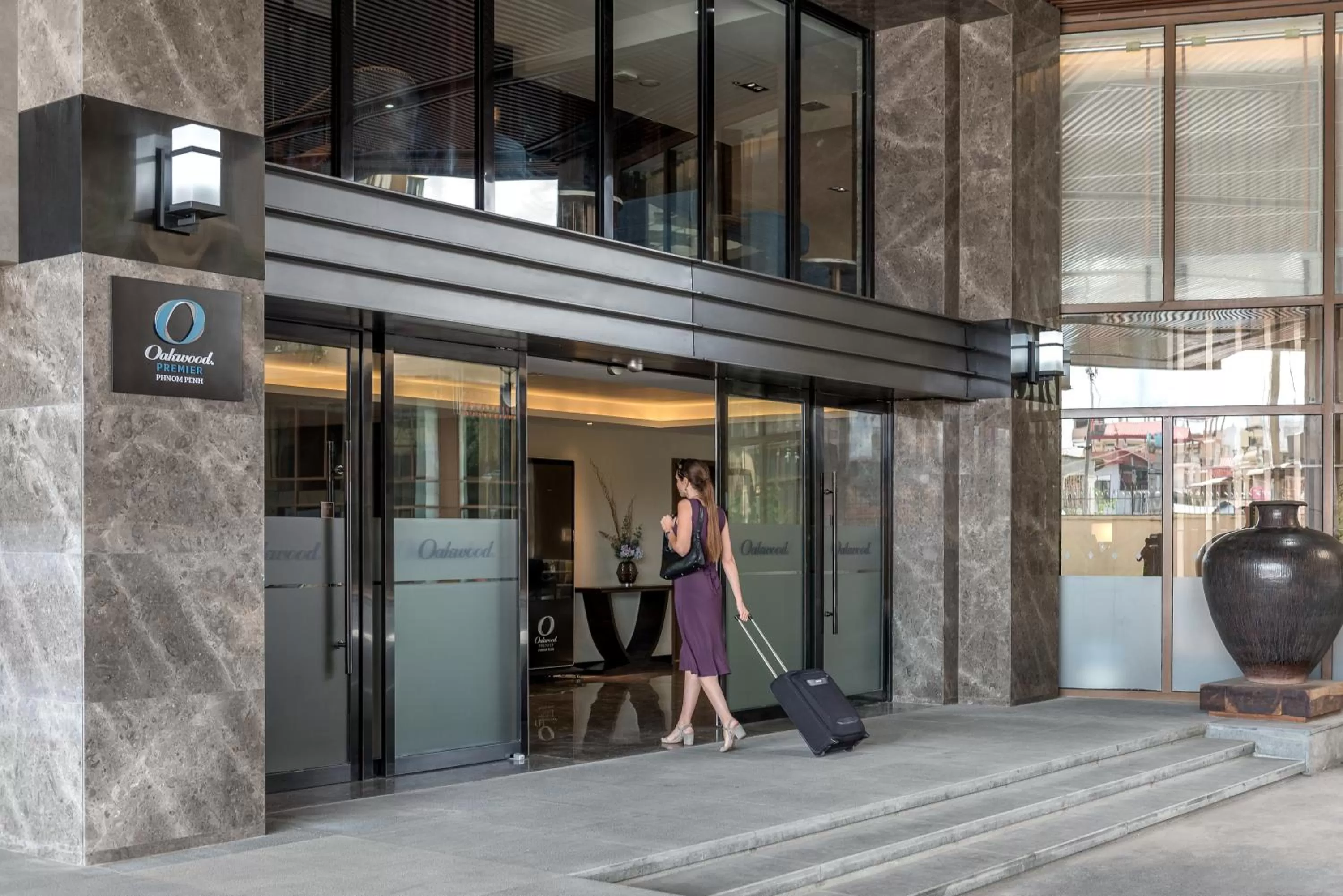 Facade/entrance in Oakwood Premier Phnom Penh