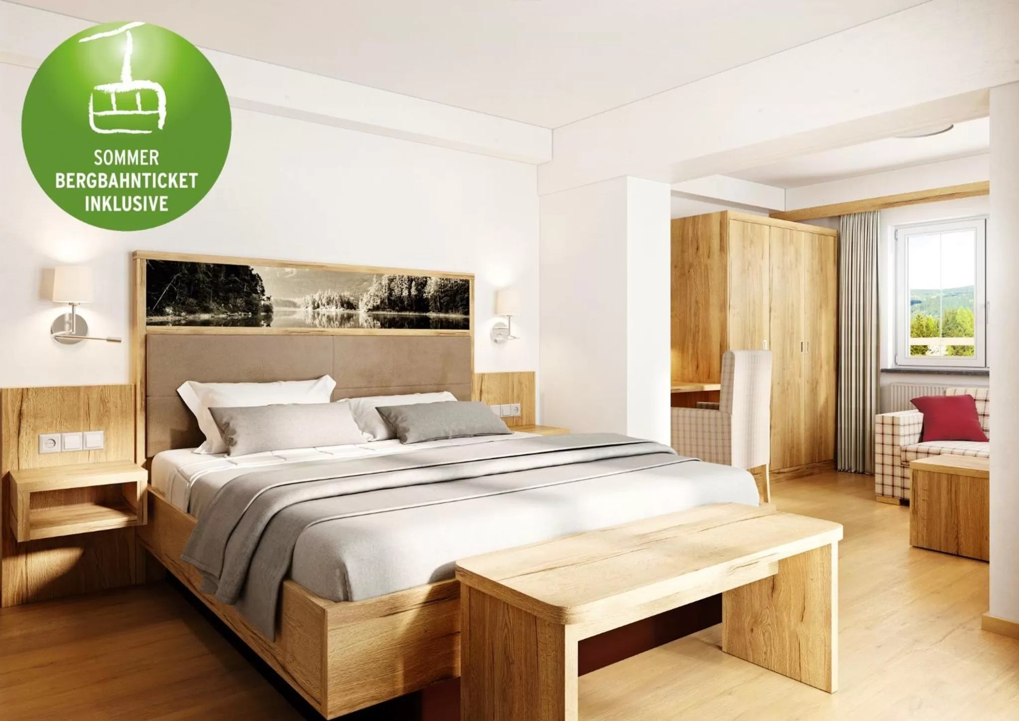 Photo of the whole room, Bed in Naturhotel Café Waldesruhe