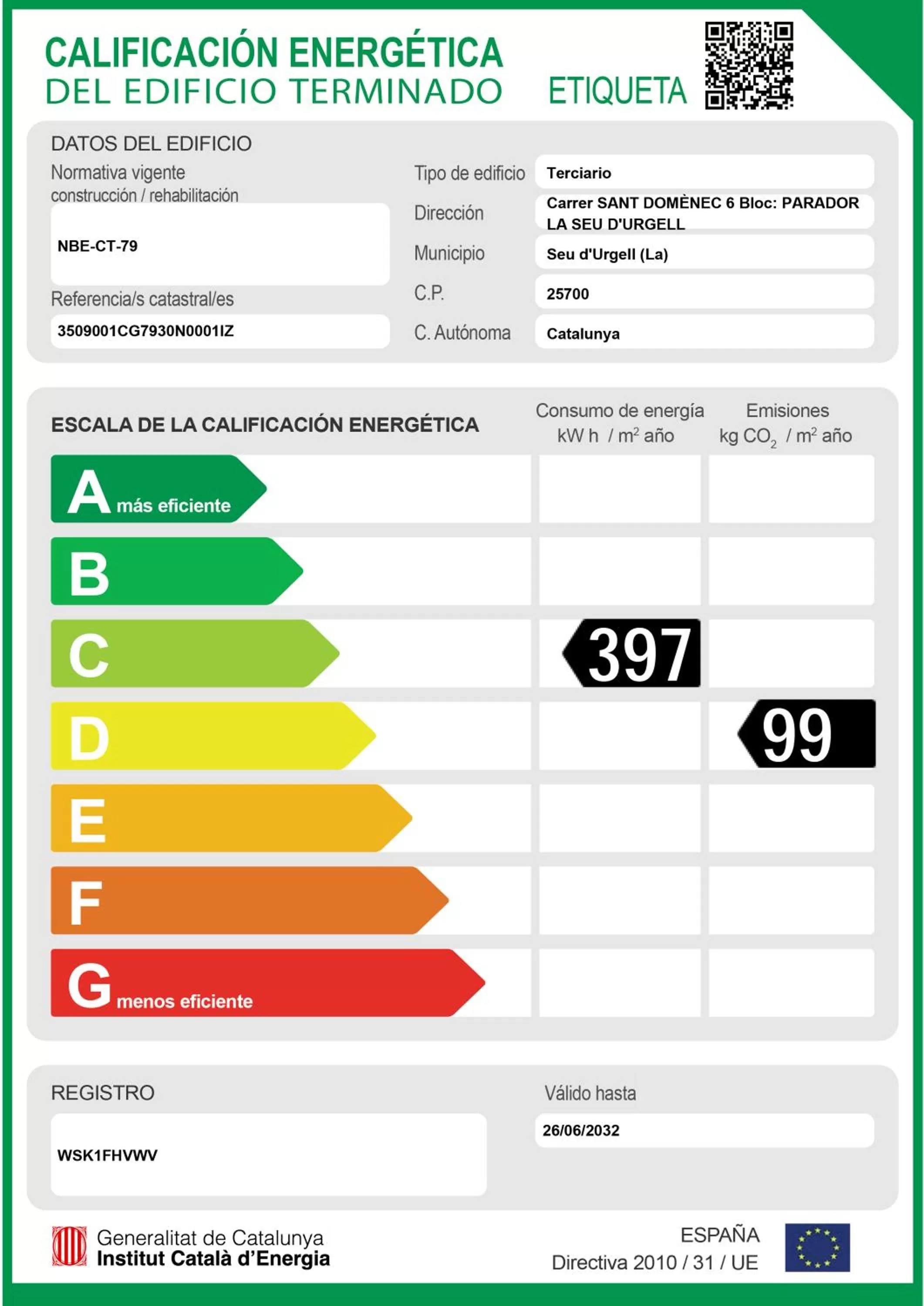Logo/Certificate/Sign in Parador De La Seu D'urgell