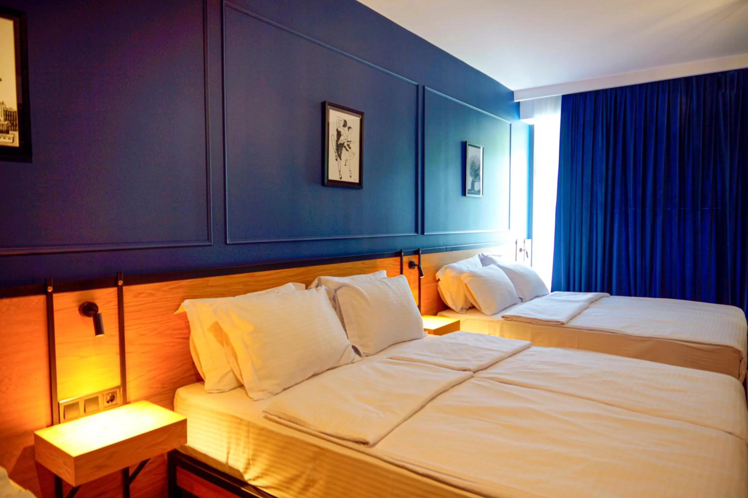 Bed in Borjomi Bridge Hotel